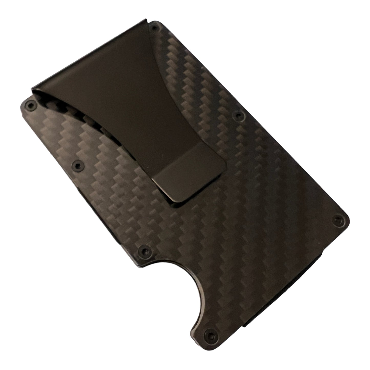Black Carbon RFID blocking slim wallet.