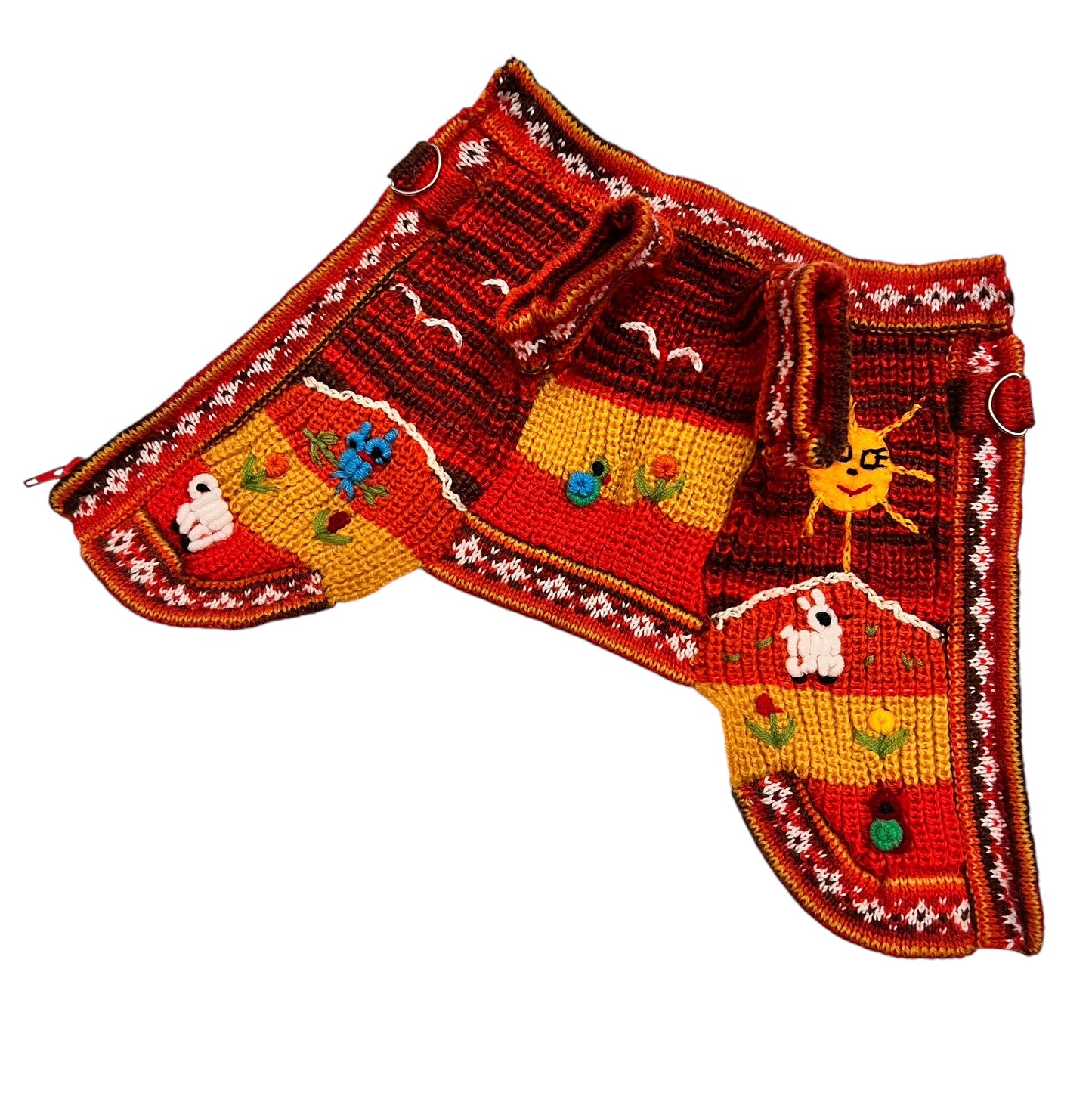 TEQUILA SUNRISE zip up the back Luxury sweater ON SALE!!