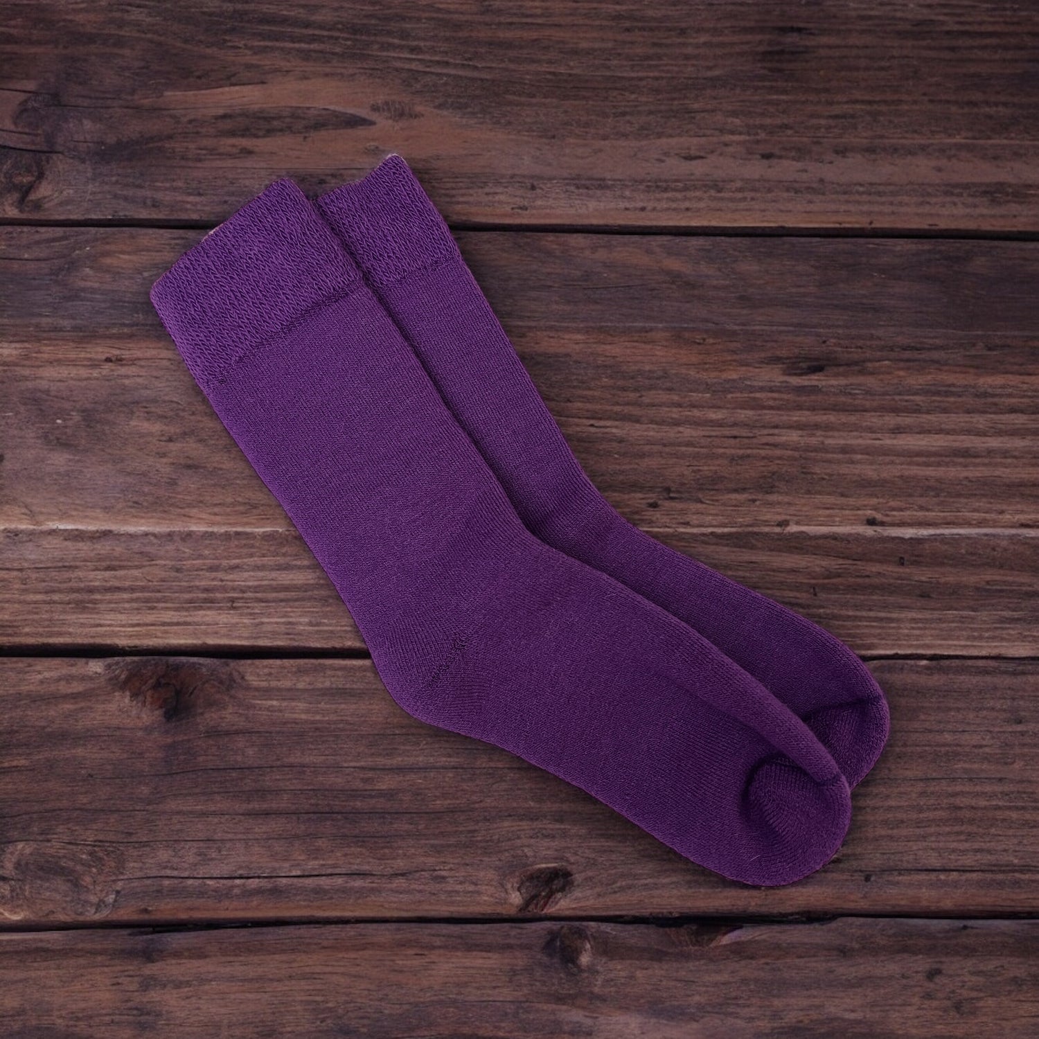 Purple color Luxury baby alpaca socks featuring hypoallergenic, moisture-wicking, and antimicrobial properties.