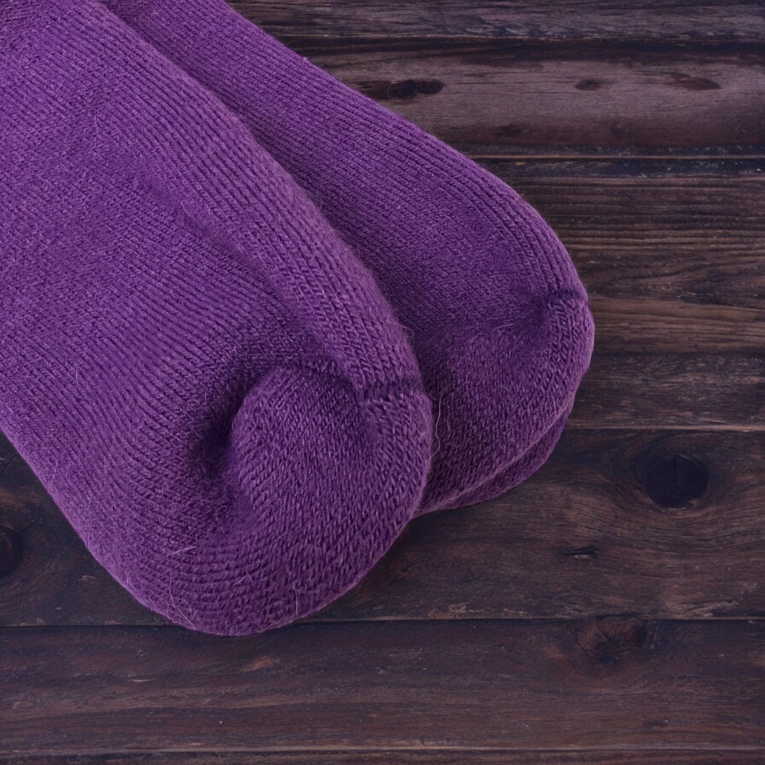 Seamless toes on Purple Alpaca luxury socks