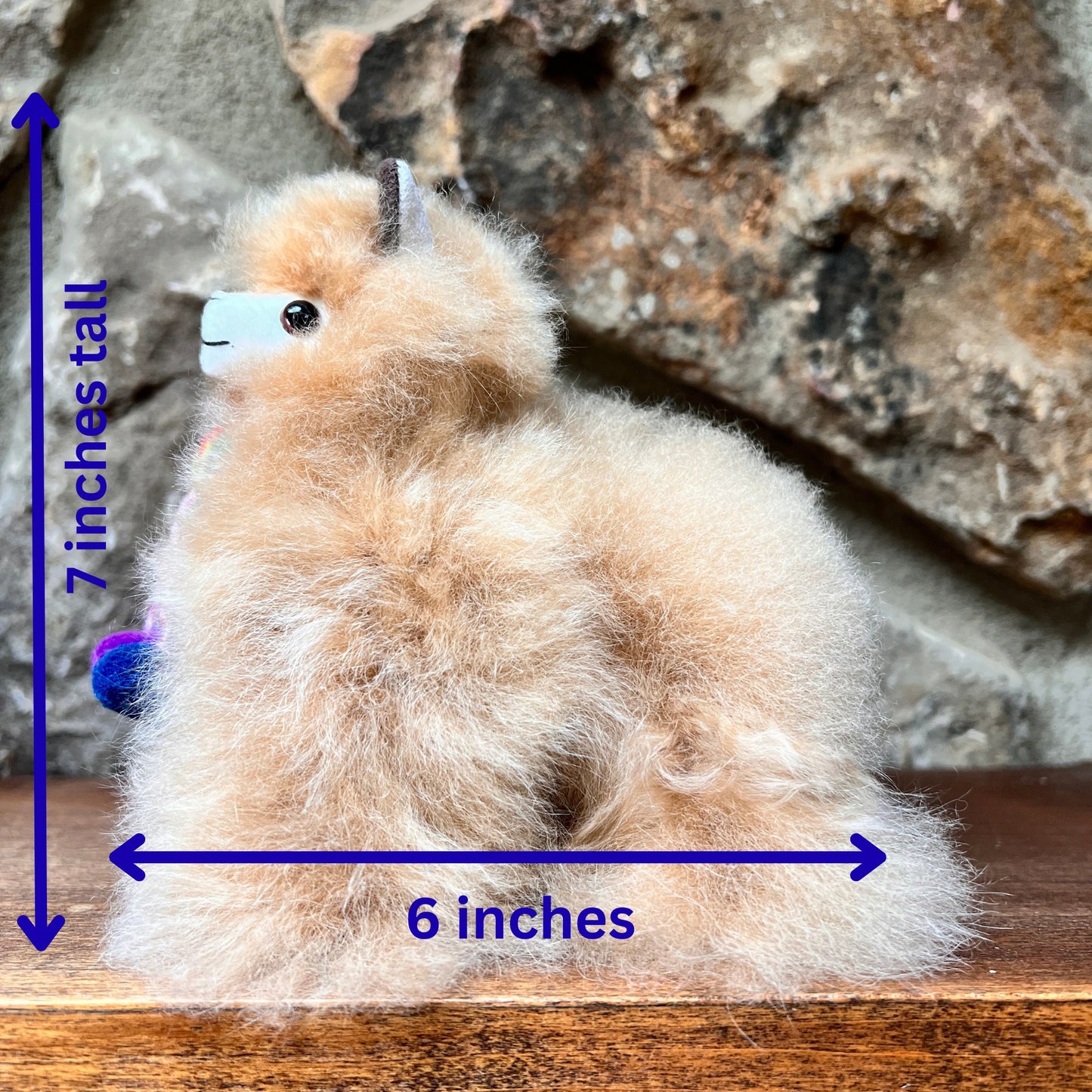 7 inch Handmade Alpaca with tassels