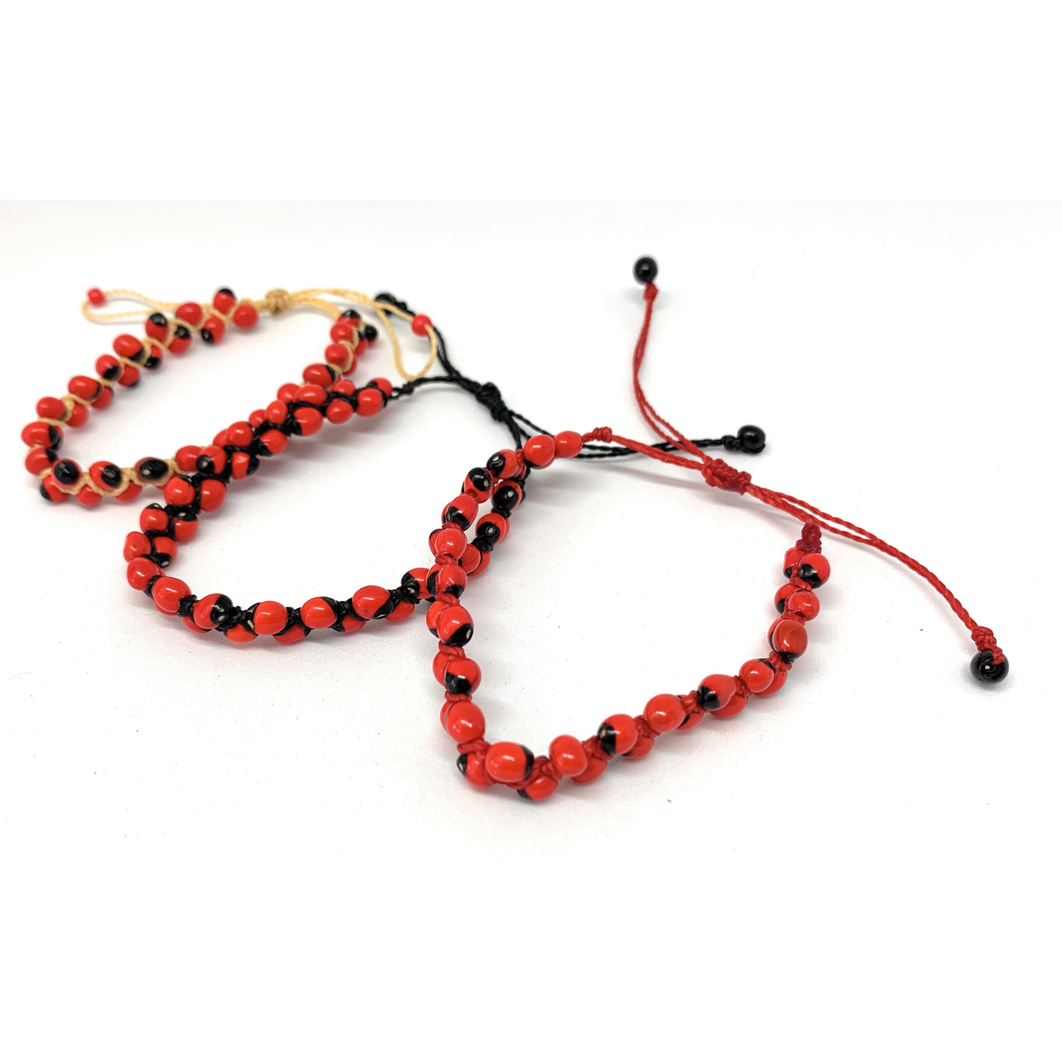 Handmade Peruvian Huayruro seed, good luck bracelet. - Peruvian Accent