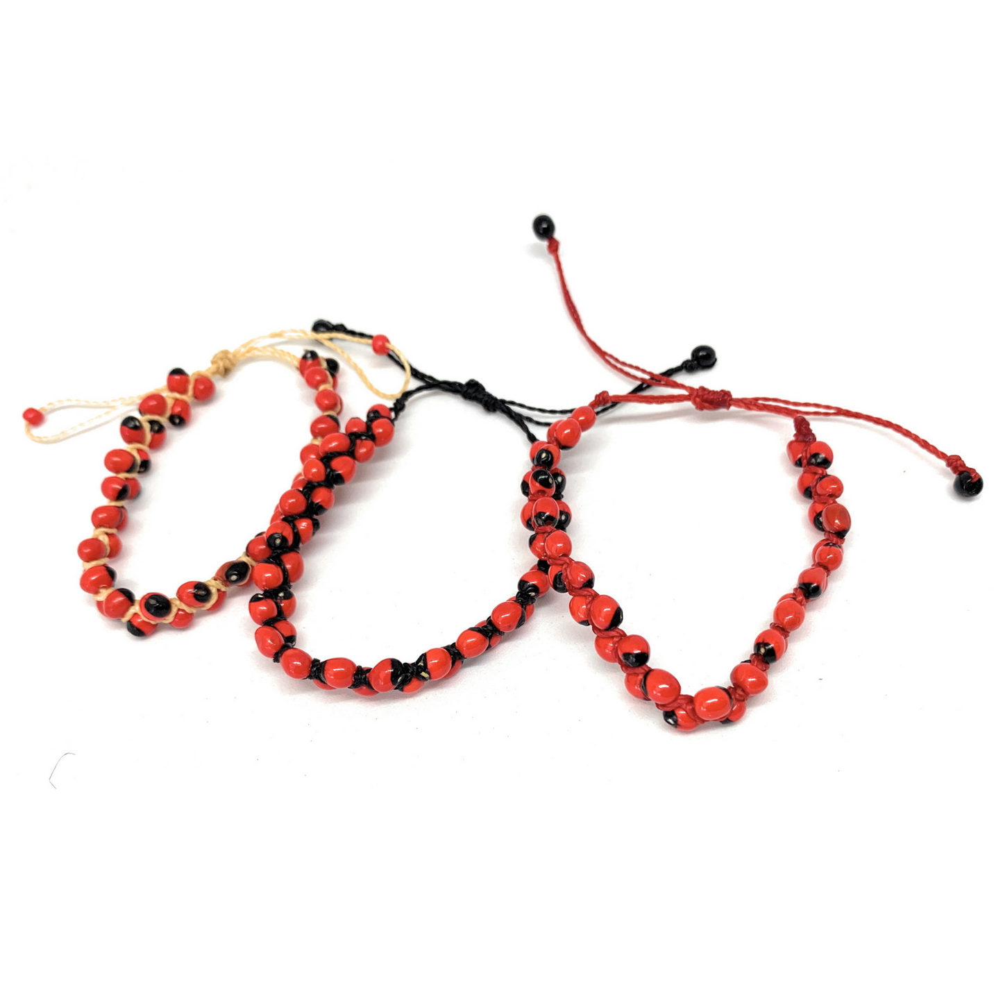 Handmade Peruvian Huayruro seed, good luck bracelet. - Peruvian Accent