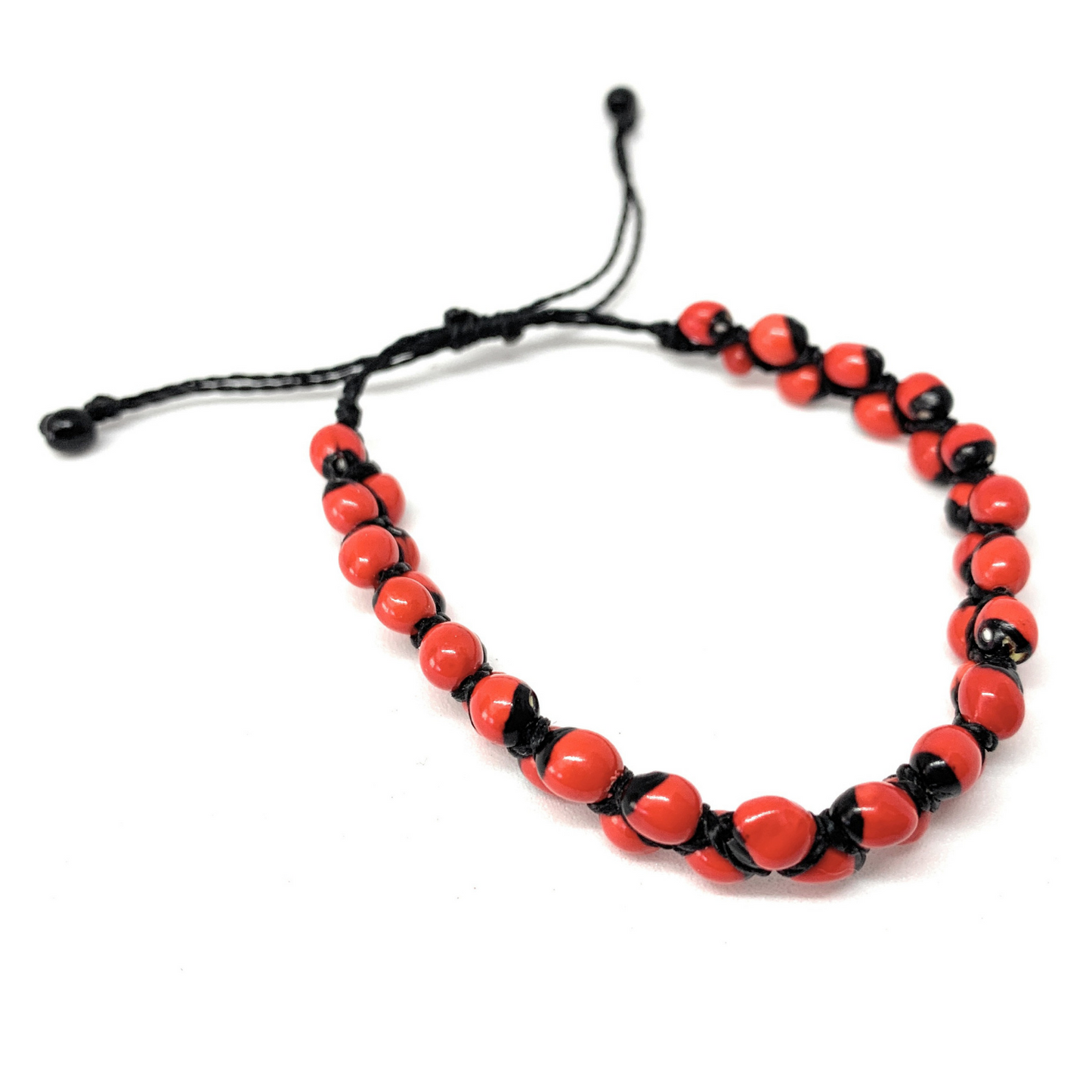 Handmade Peruvian Huayruro seed, good luck bracelet. - Peruvian Accent