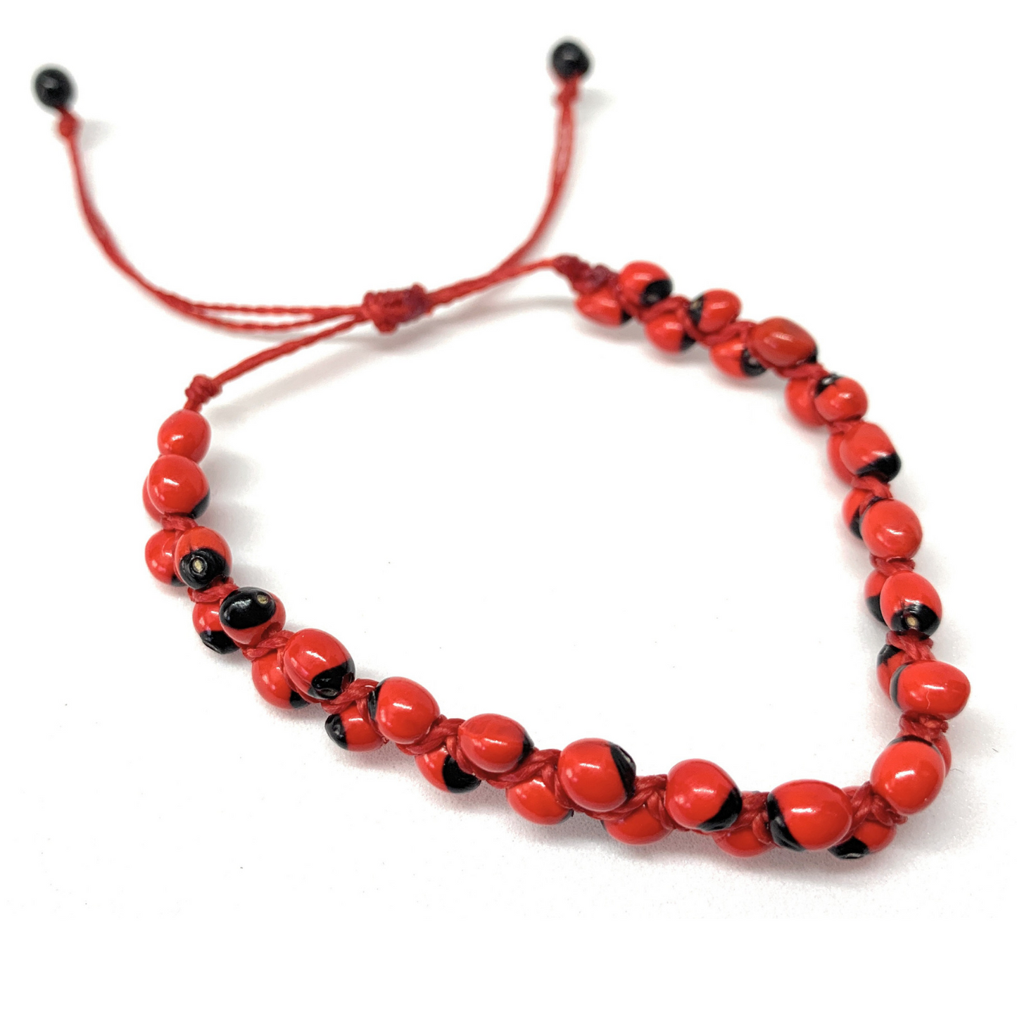 Handmade Peruvian Huayruro seed, good luck bracelet. - Peruvian Accent