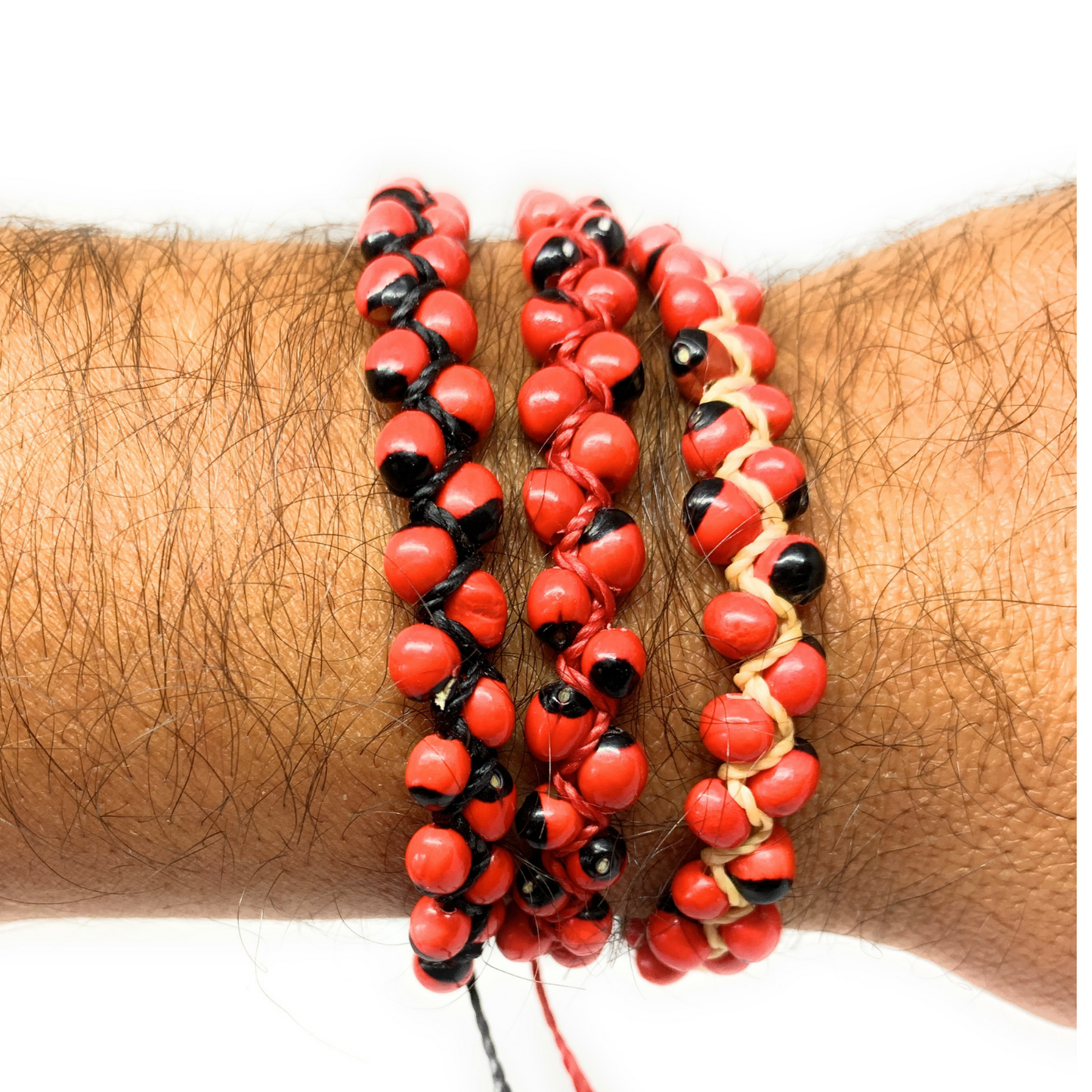 Handmade Peruvian Huayruro seed, good luck bracelet. - Peruvian Accent