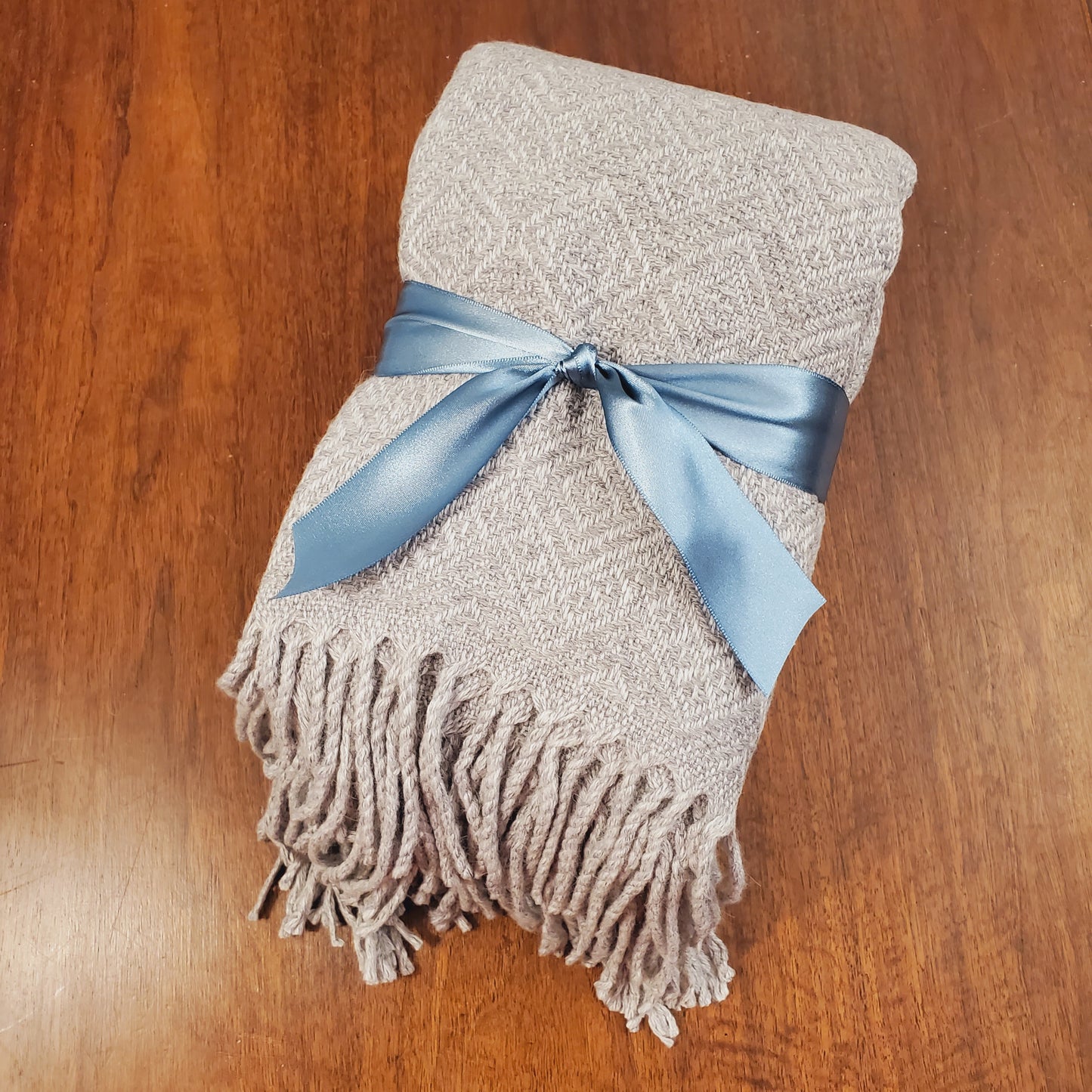 Solid Silver Alpaca Throw blanket by Peruvian Accent