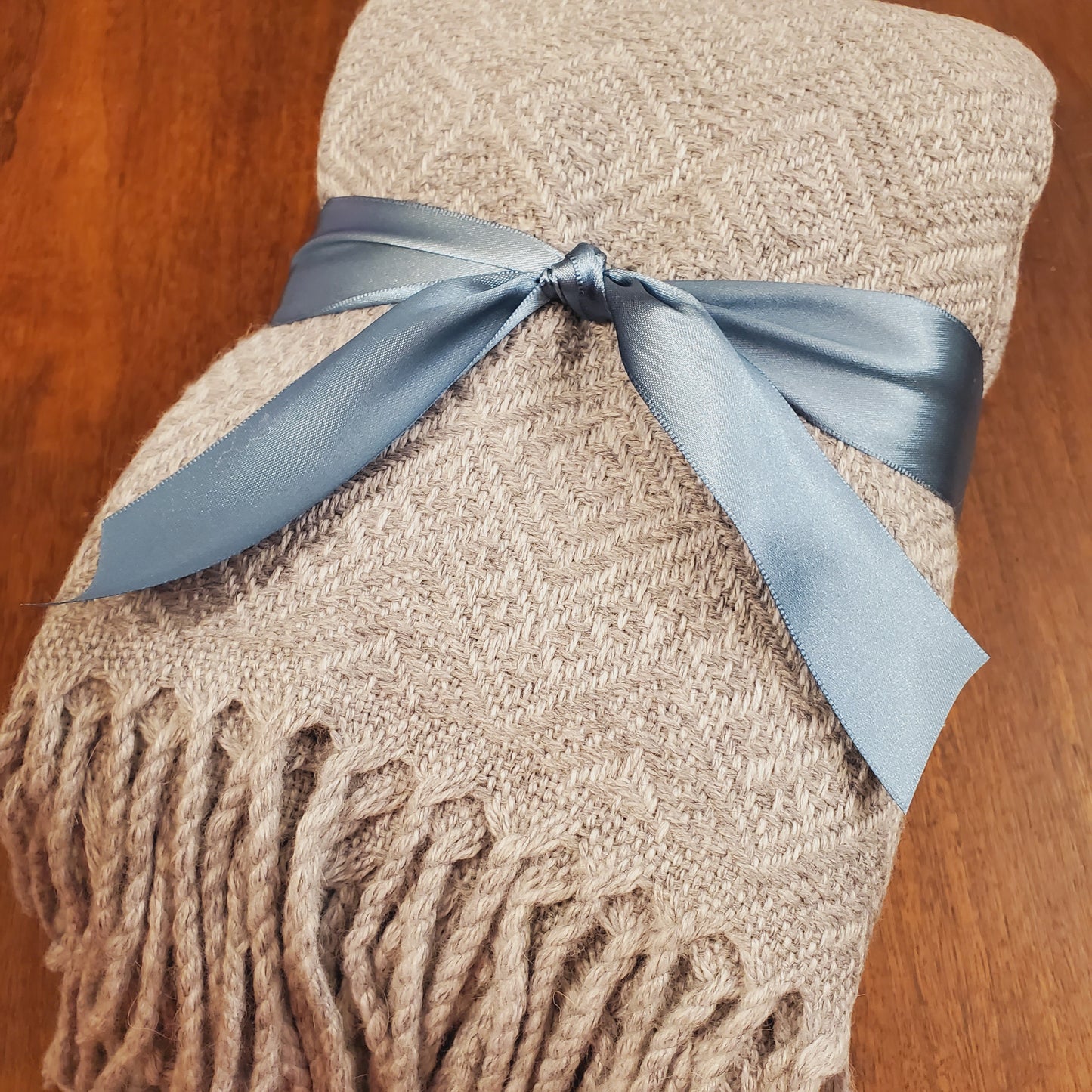 Solid Silver Alpaca Throw blanket by Peruvian Accent