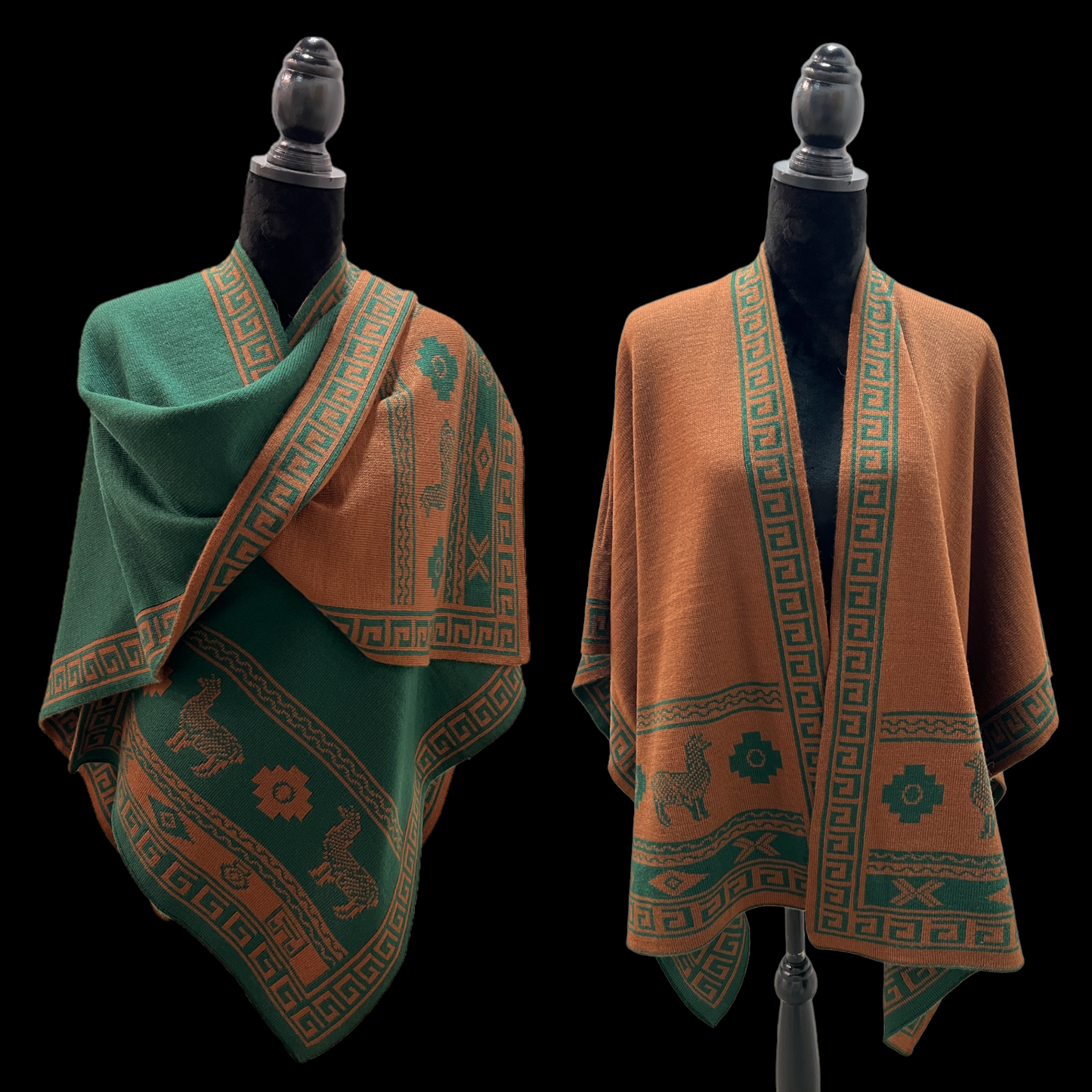 Alpaca Reversible CHACANA Shawl.