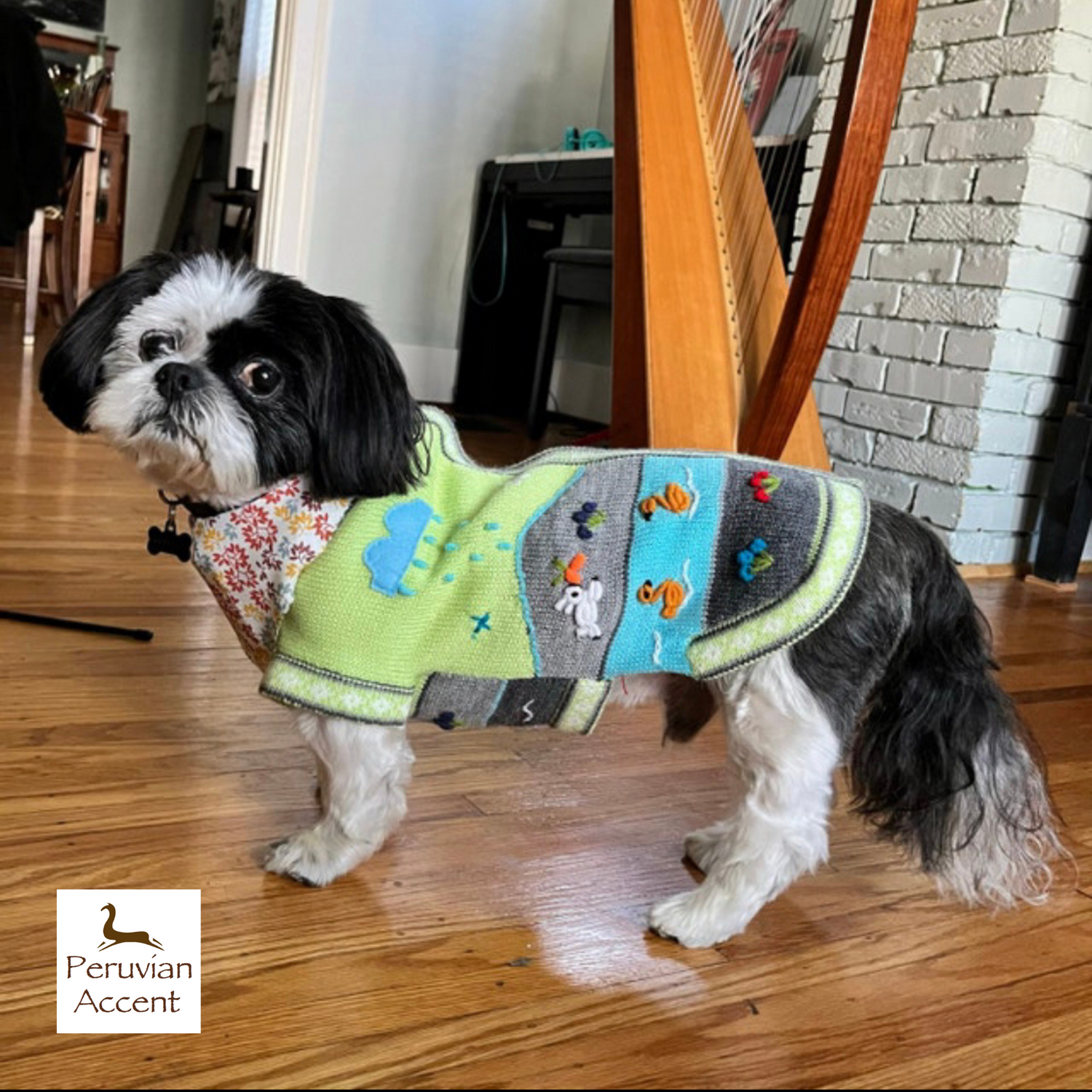 Limon and Gray size X0 handmade sweater for teacups or puppies.
