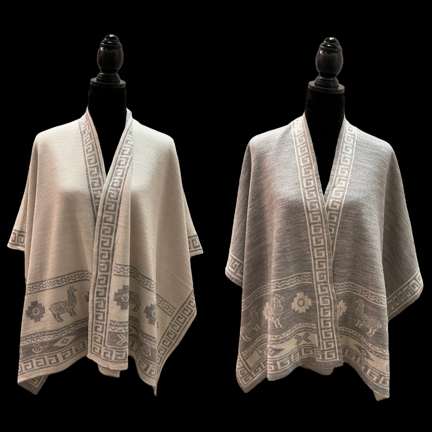 Alpaca Reversible CHACANA Shawl.