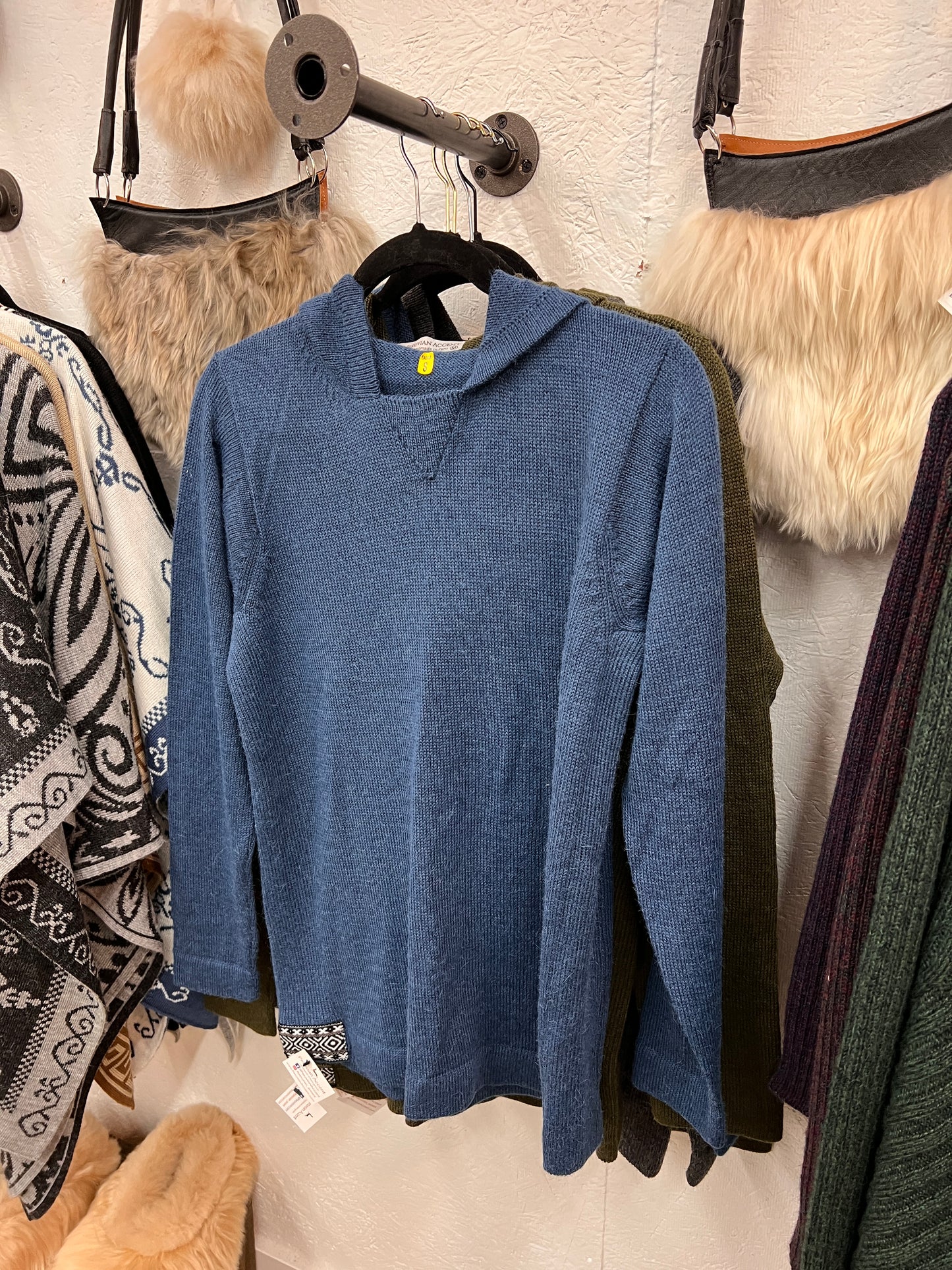 hypoallergenic Luxury ADVENTURER Alpaca Hoodie, unisex.