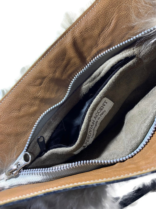 Handmade "Sumaq" baby Alpaca fur ladies handbag. - Peruvian Accent