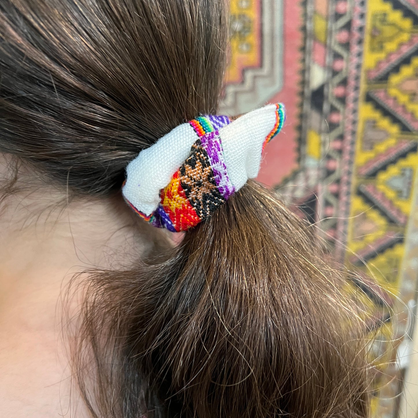 Traditional Handmade Peruvian Manta Scrunchies