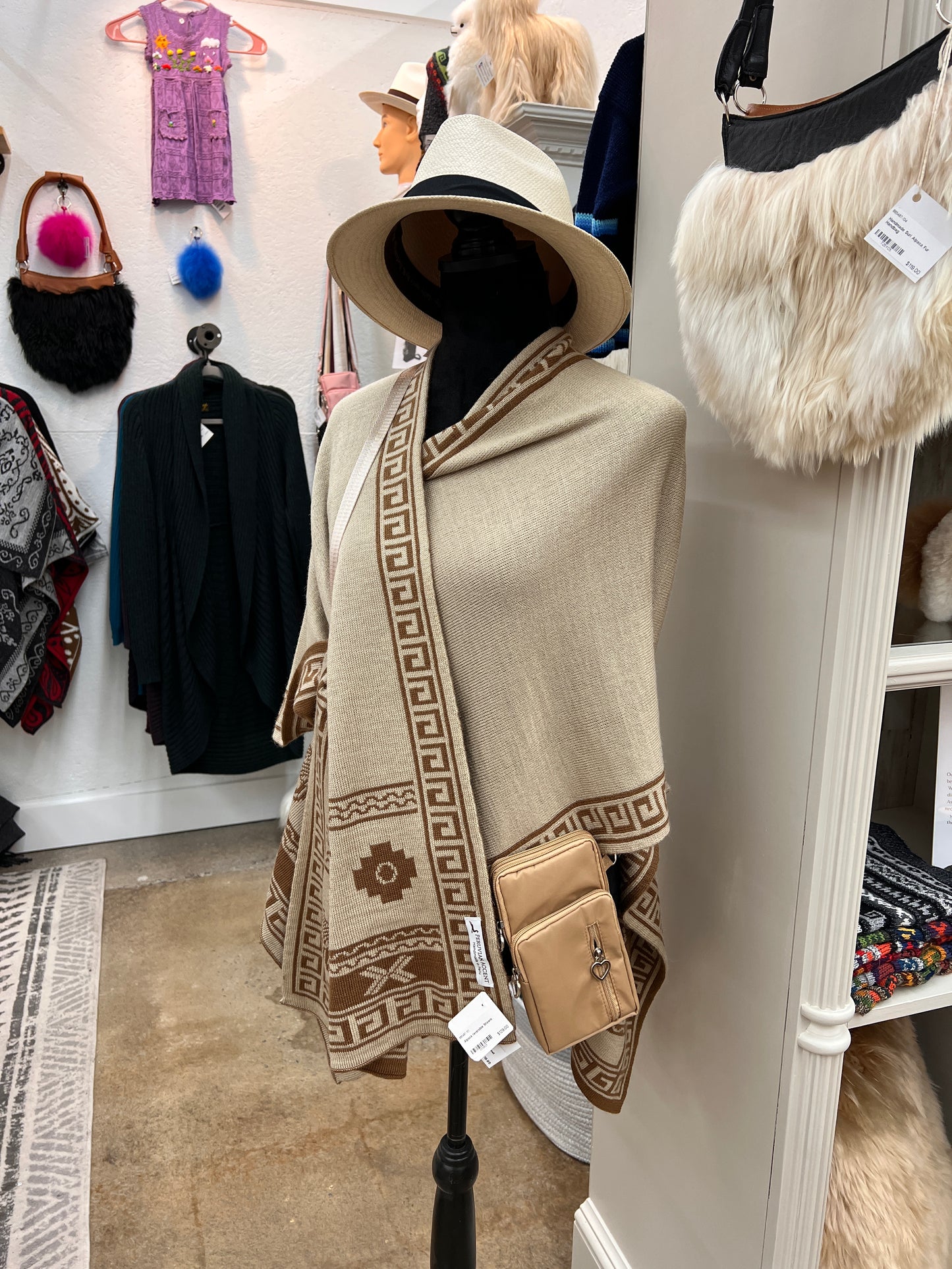 Alpaca Reversible CHACANA Shawl.