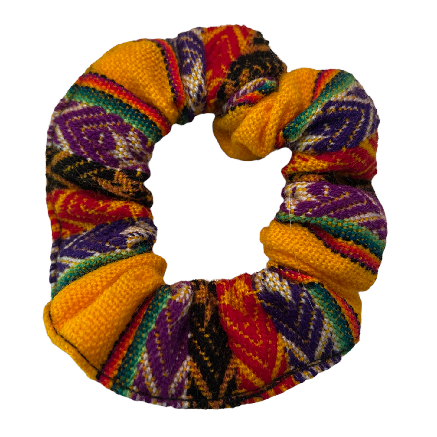 Traditional Handmade Peruvian Manta Scrunchies