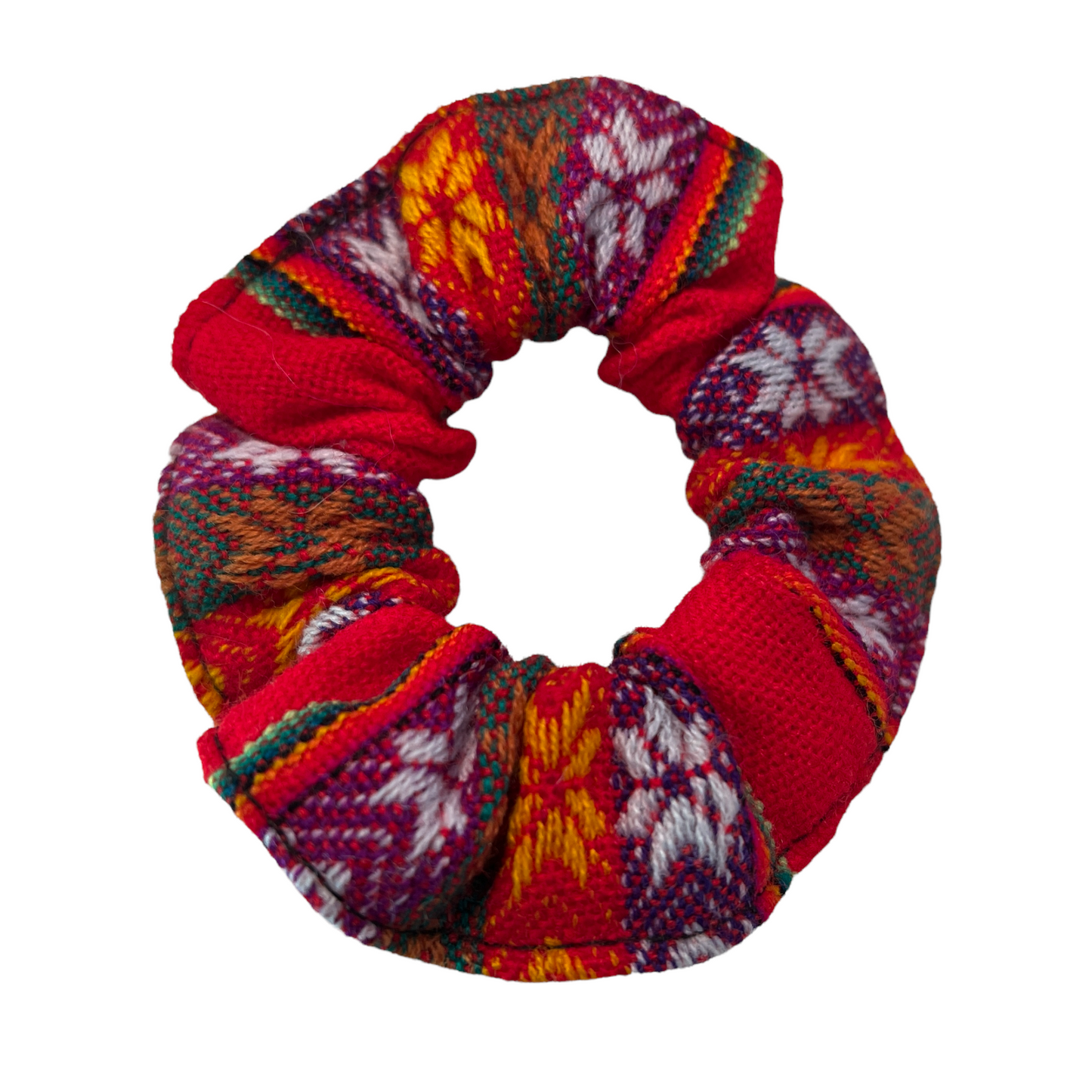 Traditional Handmade Peruvian Manta Scrunchies