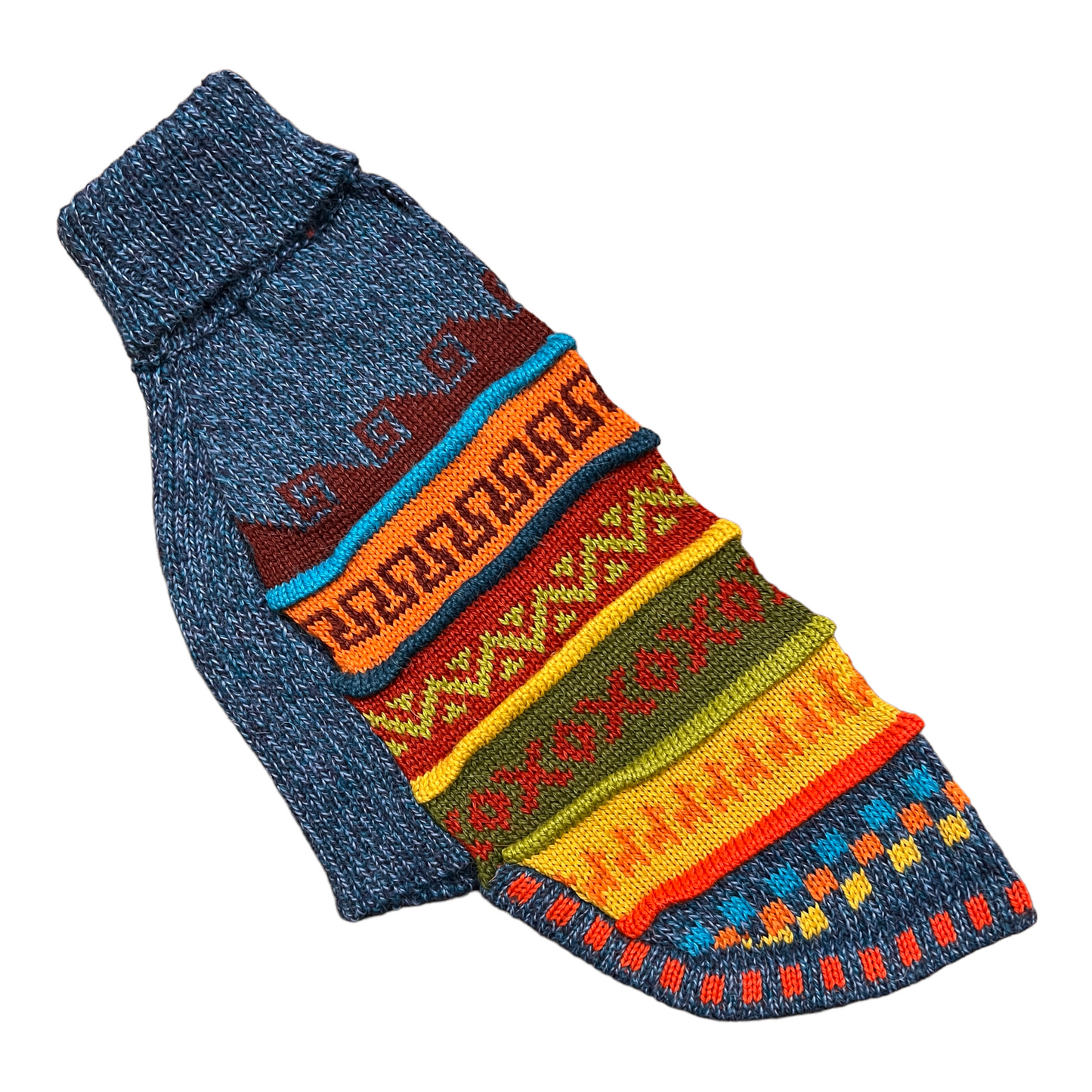 NAZCA Alpaca dog sweater BLUE PURPLE TWEED (Size XX0-8)