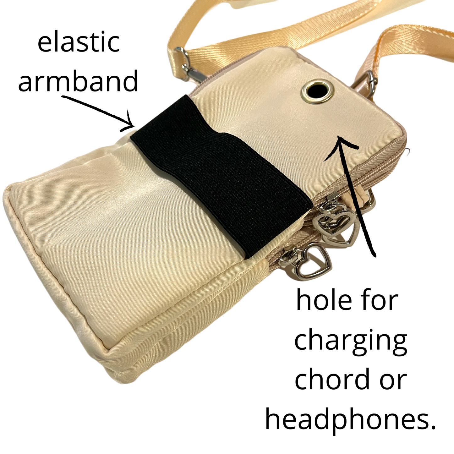 Armband Crossbody purse with alpaca pompom