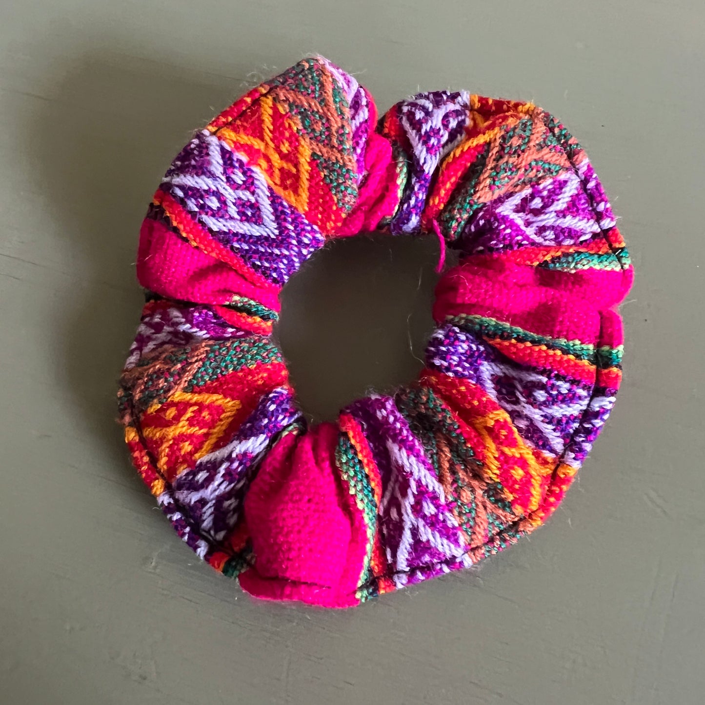 Traditional Handmade Peruvian Manta Scrunchies