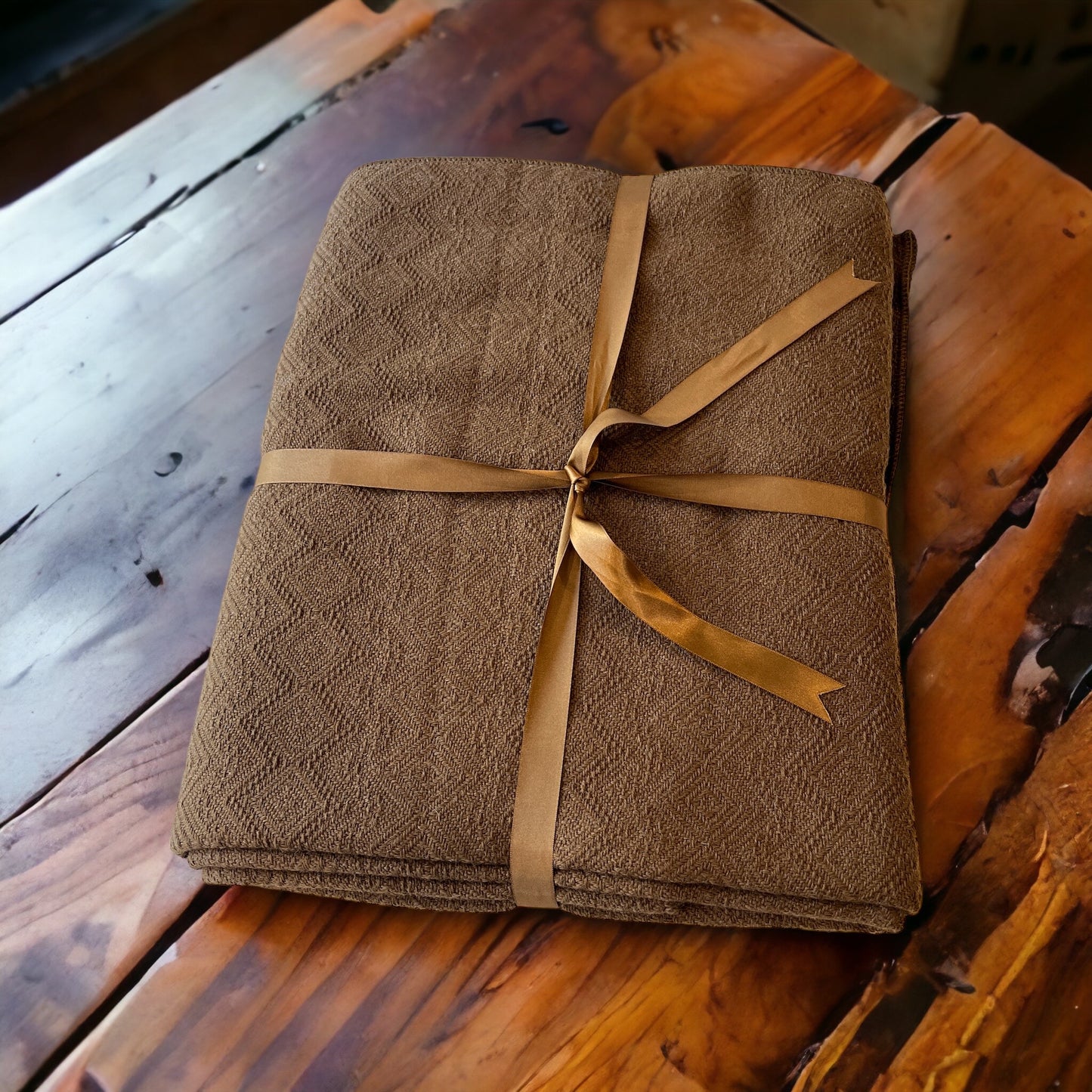 Cafe Brown Luxury Queen or King Size Alpaca Blanket