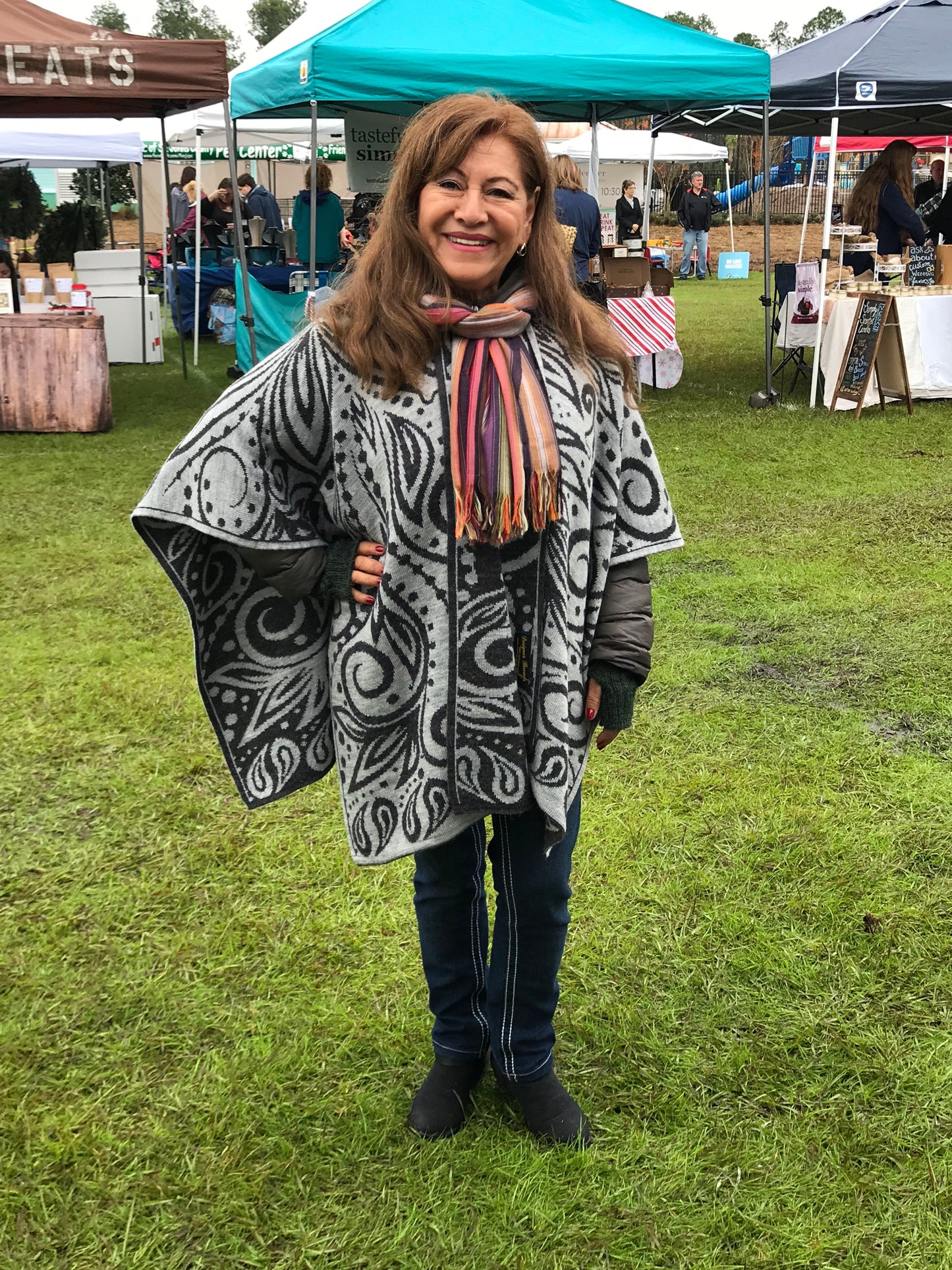 Alpaca Reversible Shawl - Peruvian Accent