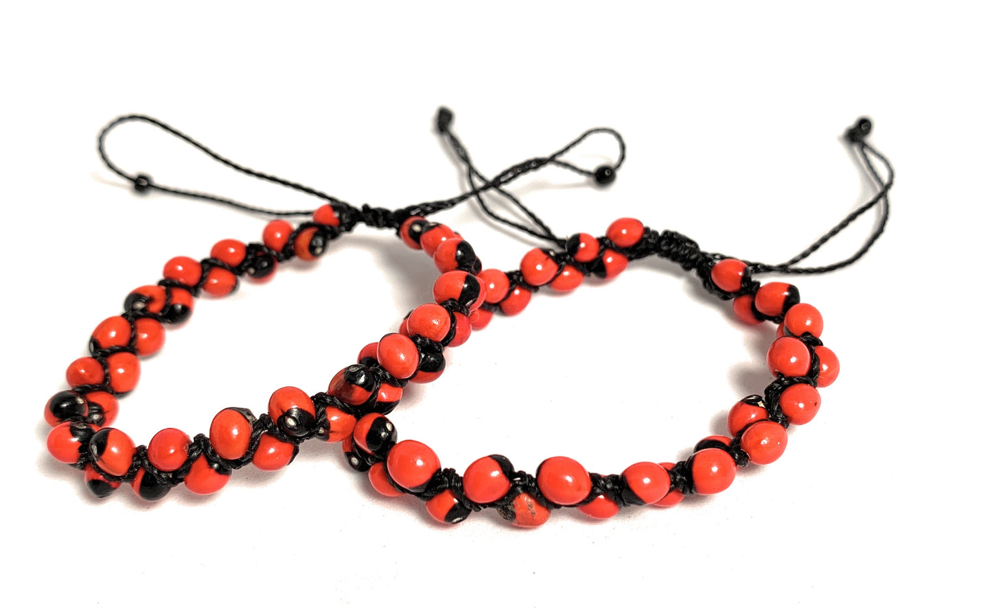Handmade Peruvian Huayruro seed, good luck bracelet. - Peruvian Accent