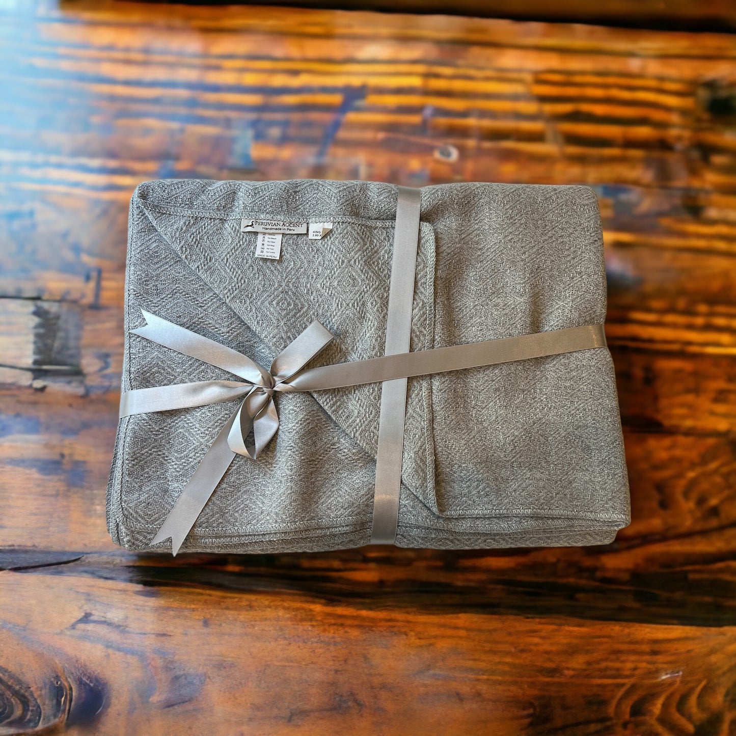 Silver Luxury Queen or King Size Alpaca Blanket