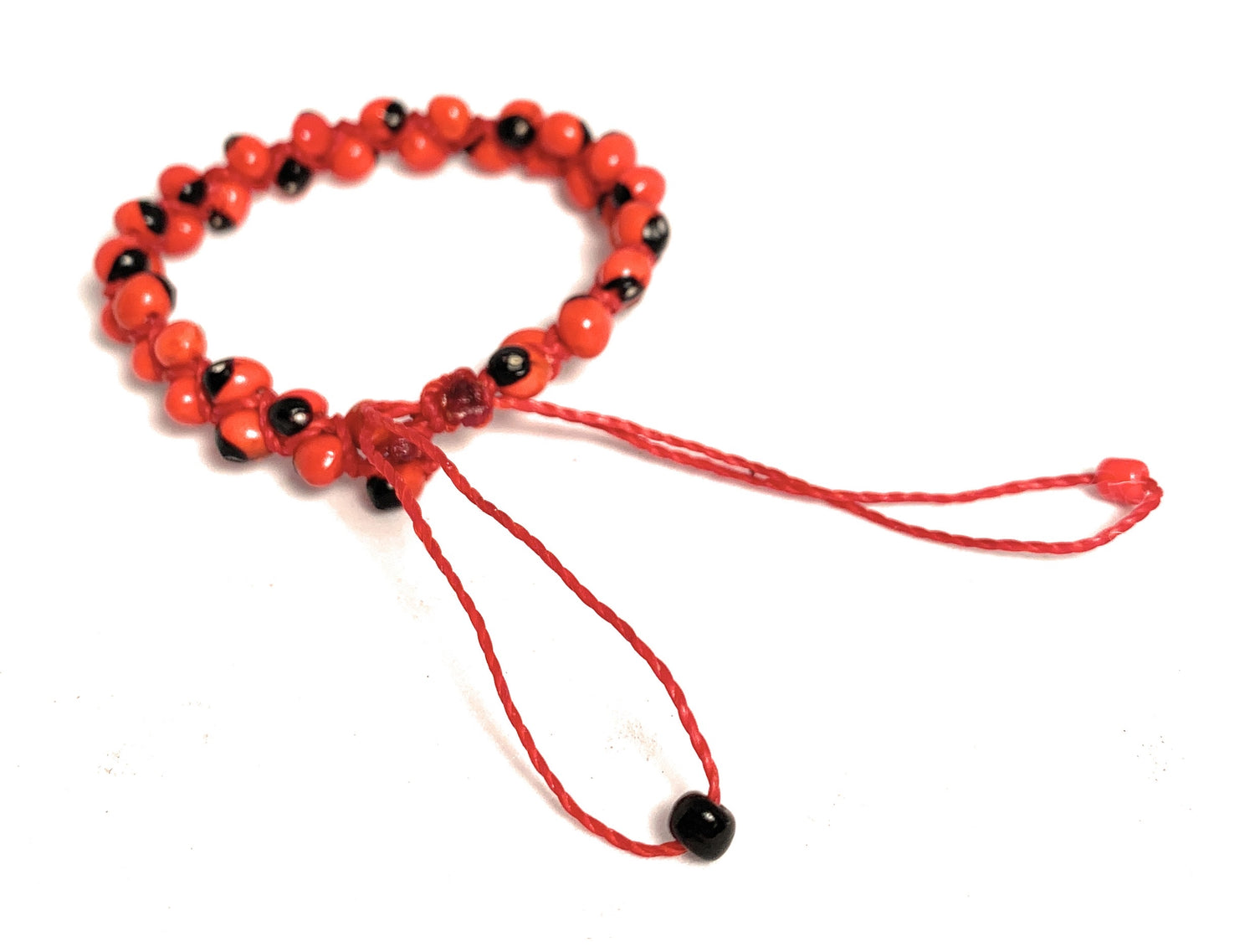 Handmade Peruvian Huayruro seed, good luck bracelet. - Peruvian Accent
