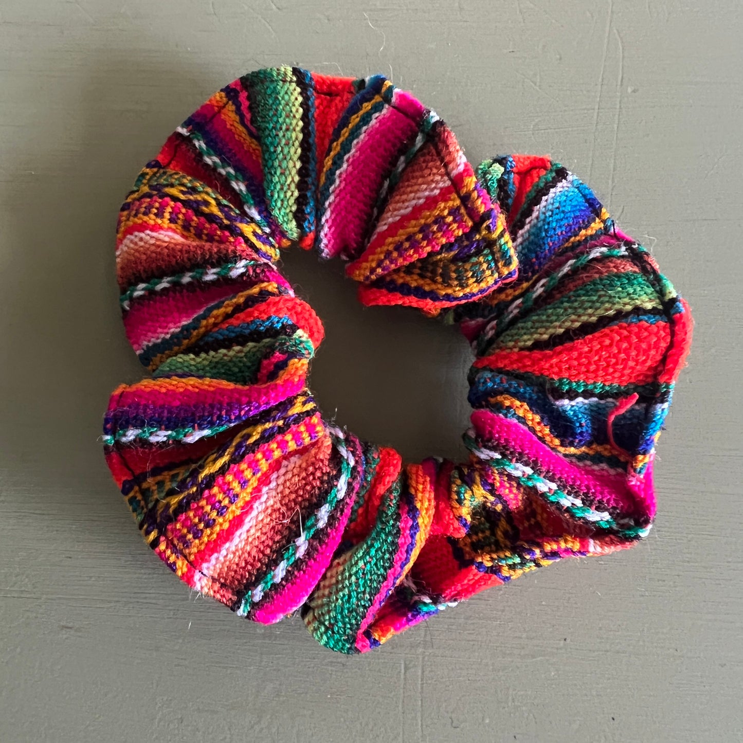 Traditional Handmade Peruvian Manta Scrunchies