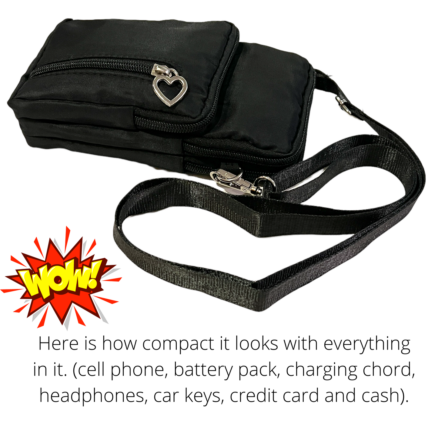 Armband Crossbody purse with alpaca pompom