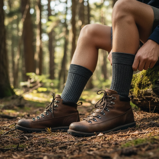 Premium Baby Alpaca hiking socks handmade in Peru for cold feet
