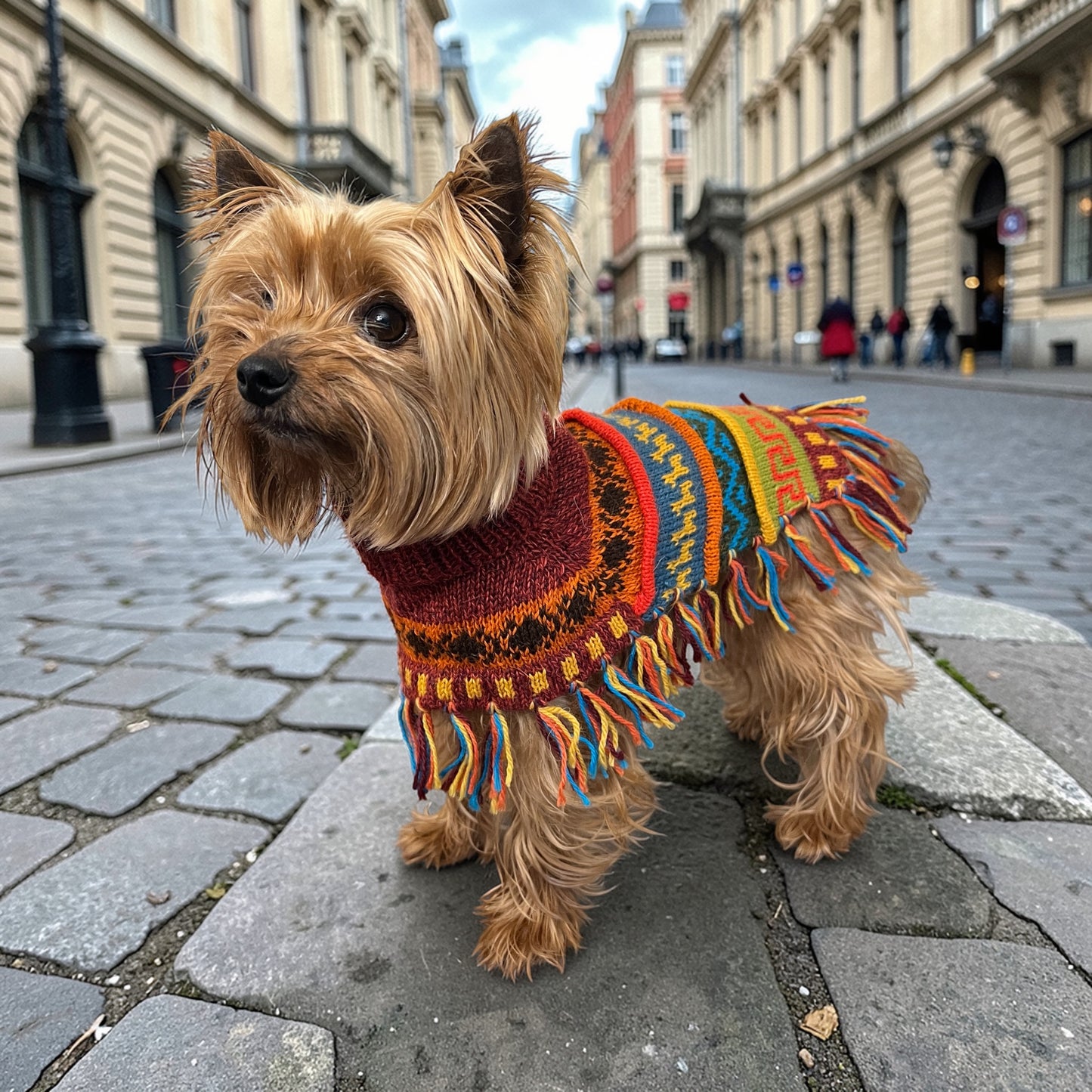 INCA RED Alpaca dog PONCHO SIZE X0-8