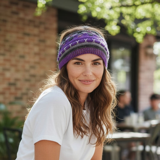 Peruvian Handmade reversible alpaca headbands