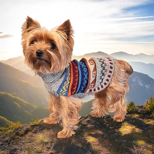 OATMEAL color NAZCA Alpaca sweater for dogs 2lbs - 35 lbs.