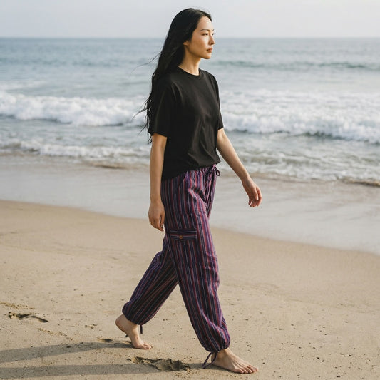 Luxury Boho Resort Harem Pants | Size XL Coastal Lounge Pants