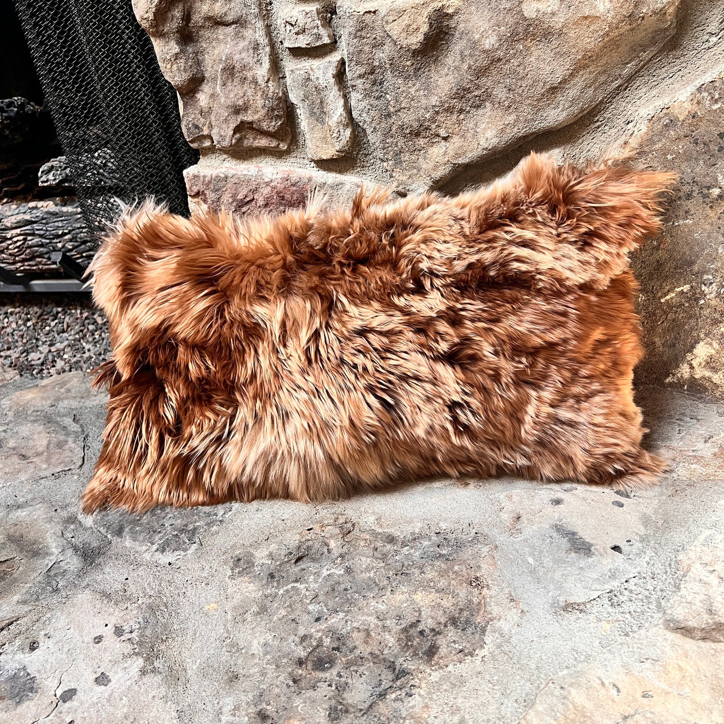 Suri Alpaca fur LUMBAR pillow.