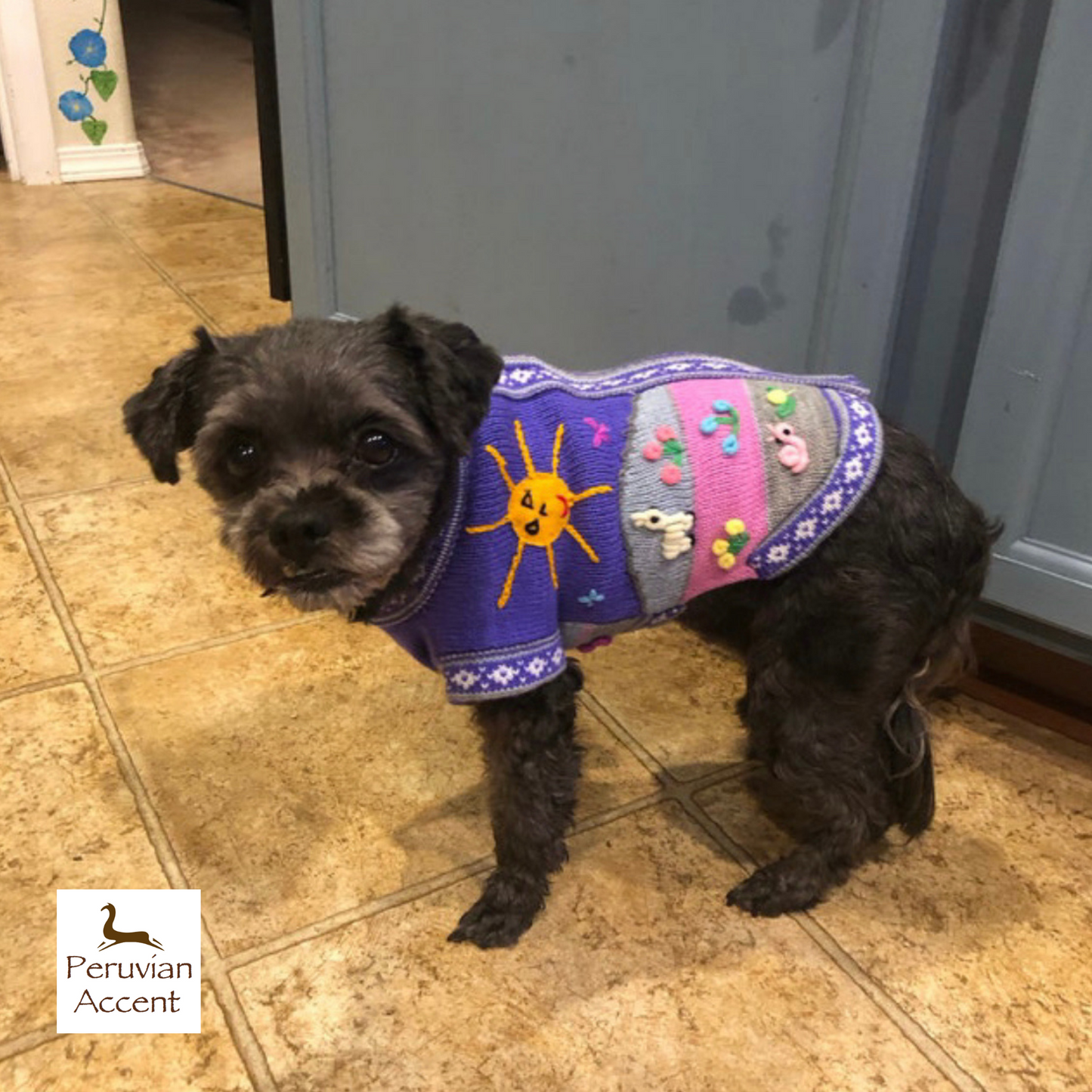 ROYAL PURPLE AND GRAY ZIP UP SWEATER.  All Sizes (X0-8)
