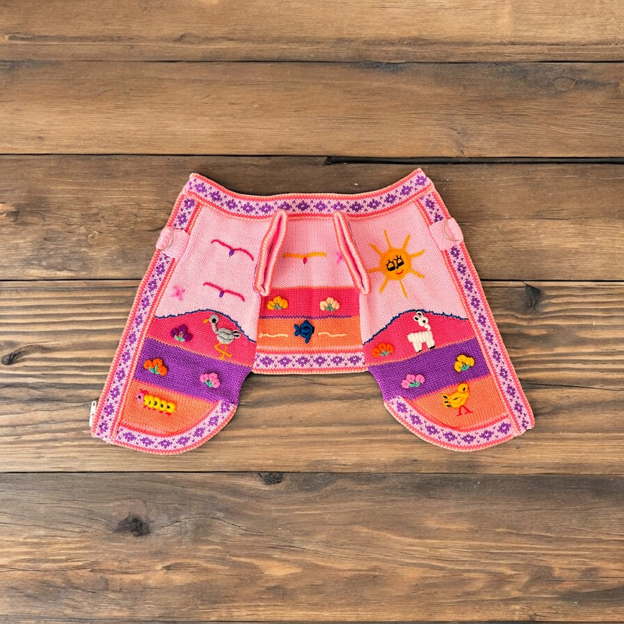 BABY PINK Handmade Peruvian Dog Sweater (ALL SIZES)