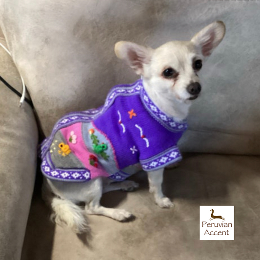 ROYAL PURPLE AND GRAY ZIP UP SWEATER.  All Sizes (X0-8)