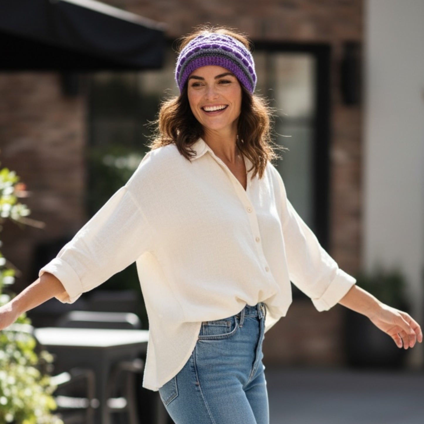 Peruvian Handmade reversible alpaca headbands