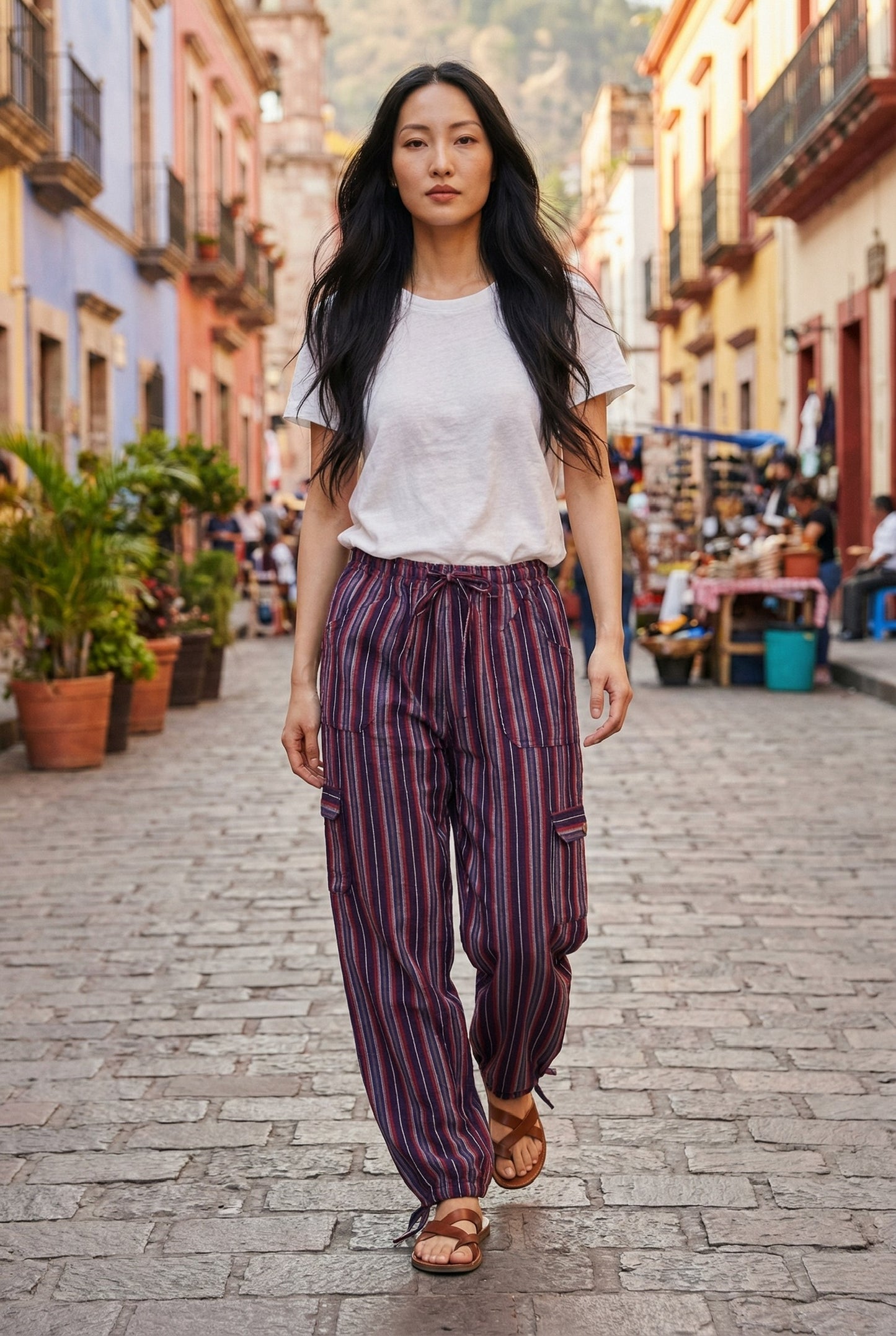 Luxury Boho Resort Harem Pants | Size Medium Coastal Lounge Pants