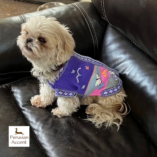 ROYAL PURPLE AND GRAY ZIP UP SWEATER.  All Sizes (X0-8)