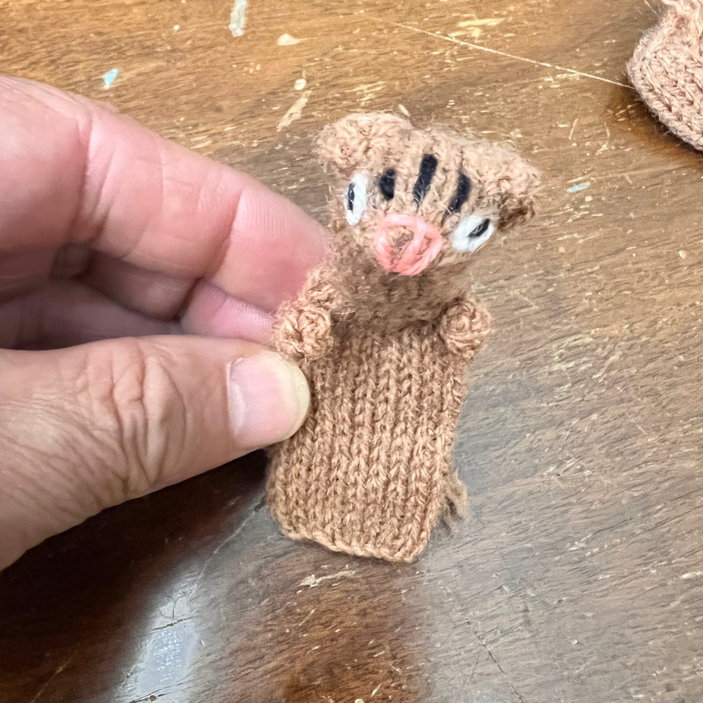 Hand Knit finger puppets