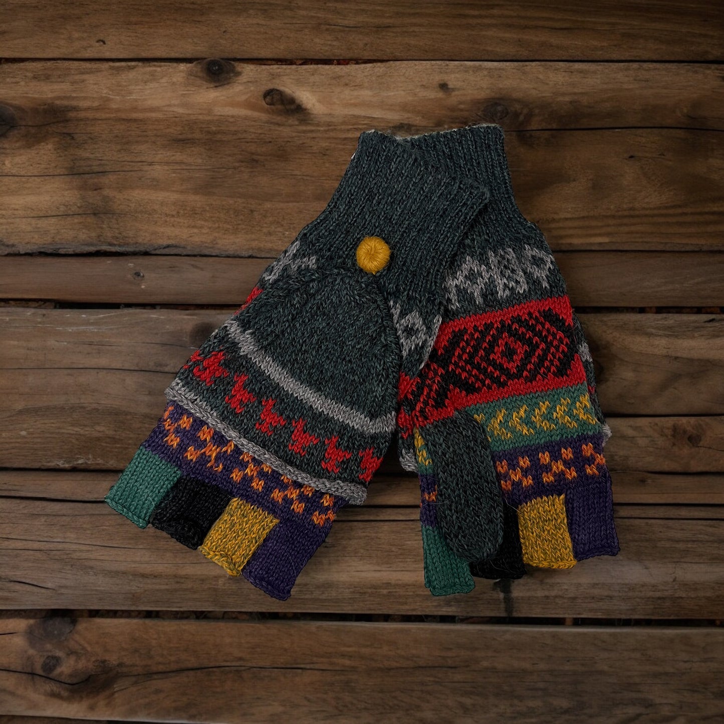 Alpaca flip back mitten gloves. Elegant and warm! Unisex. (multiple colors)