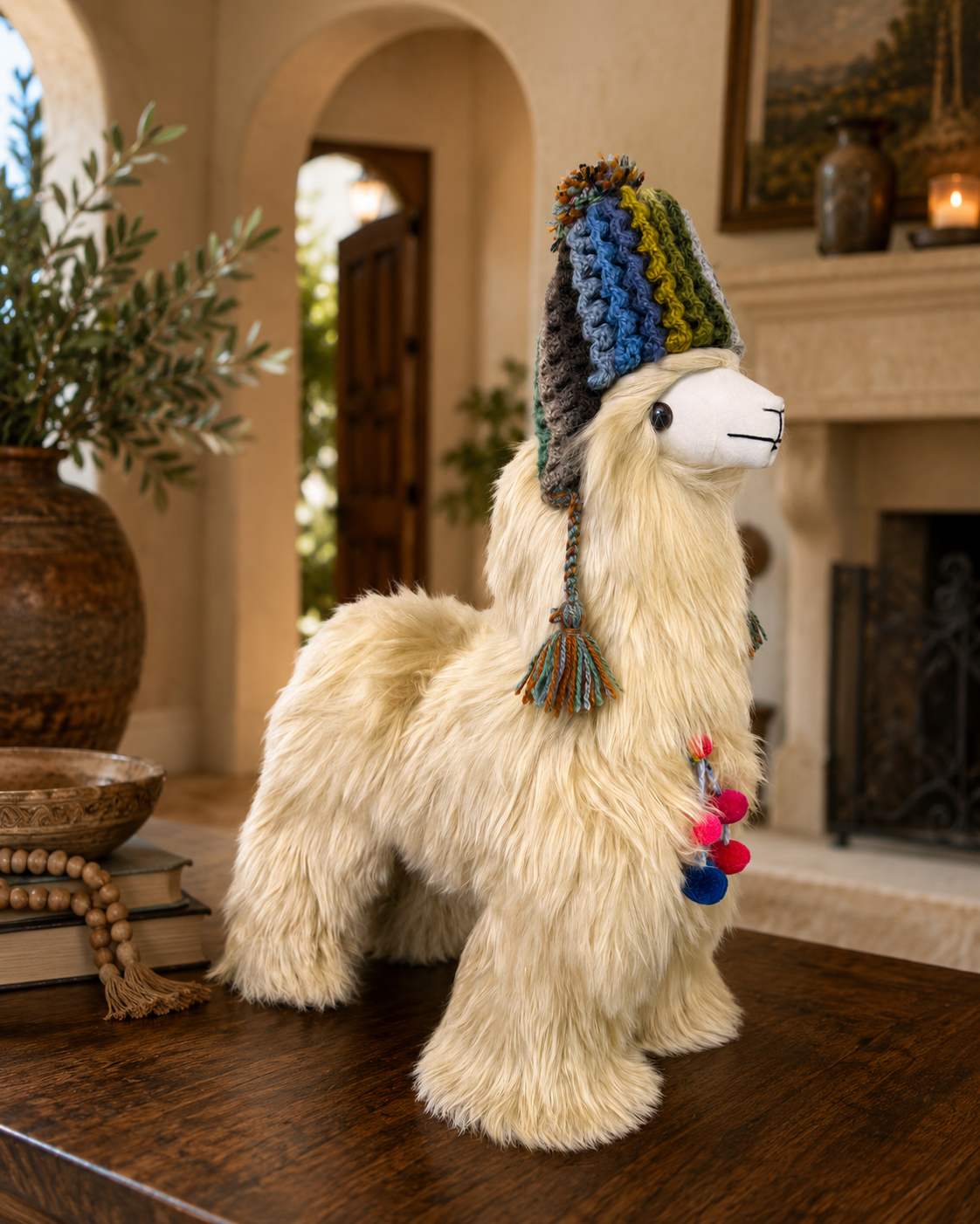 Giant Baby Suri Alpaca Fur Llama — 16” Artisan Collection