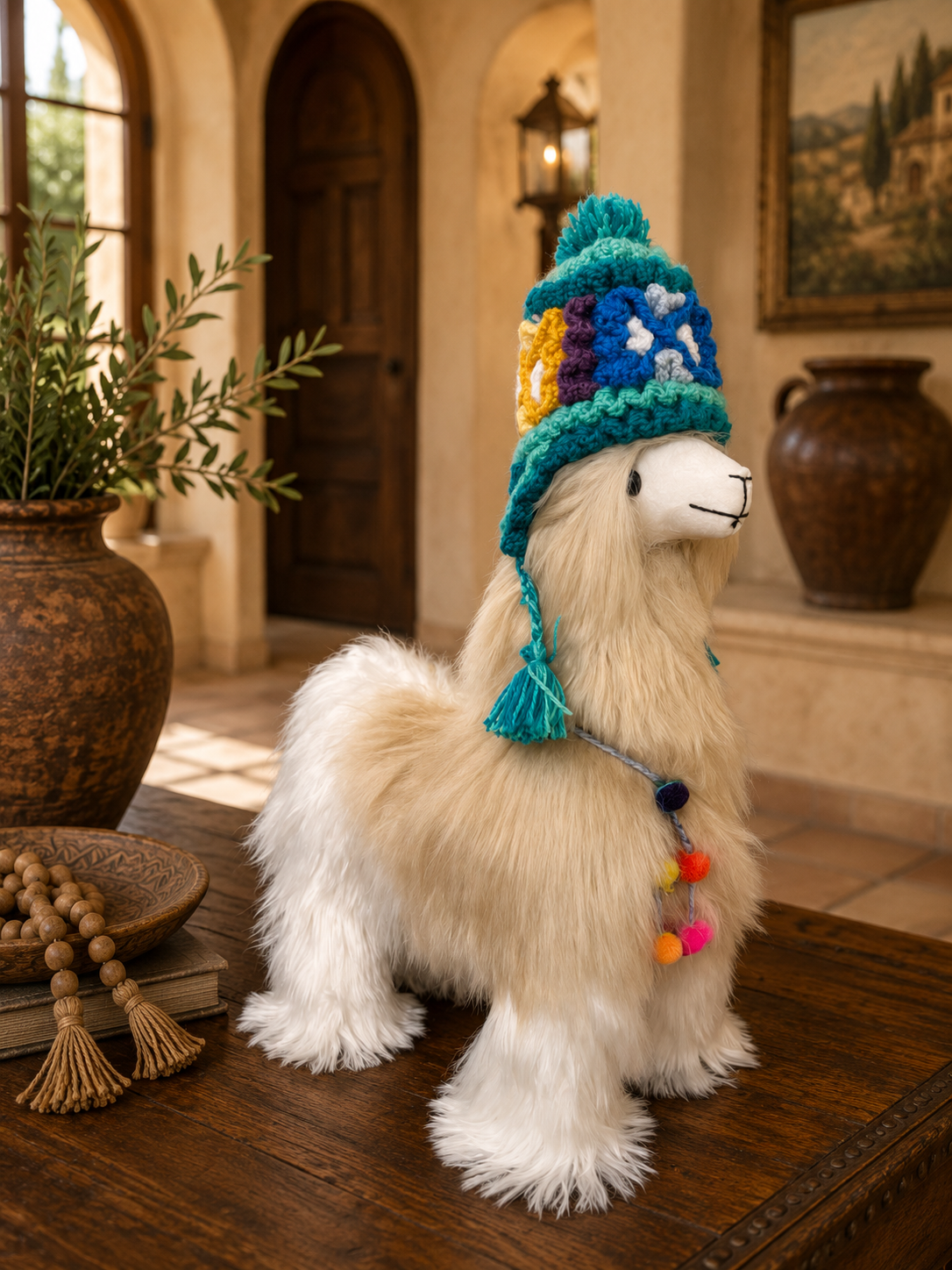 Giant Baby Suri Alpaca Fur Llama — 16” Artisan Collection
