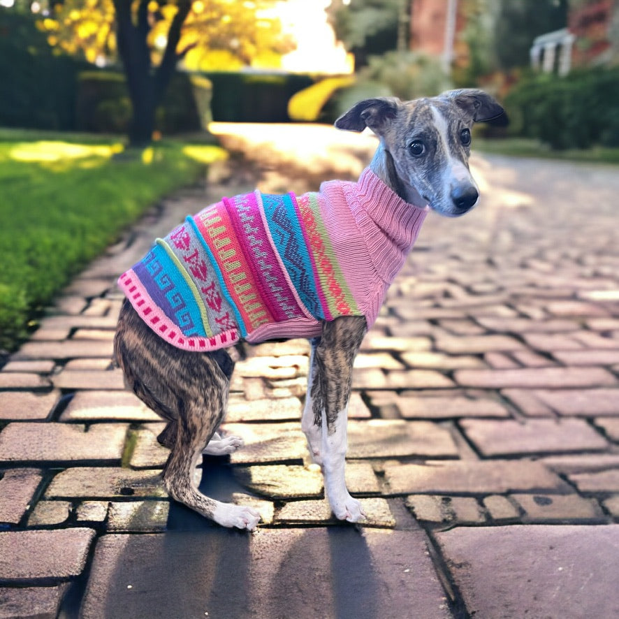 NAZCA Alpaca dog sweater, BABY PINK (Size XX0-8)