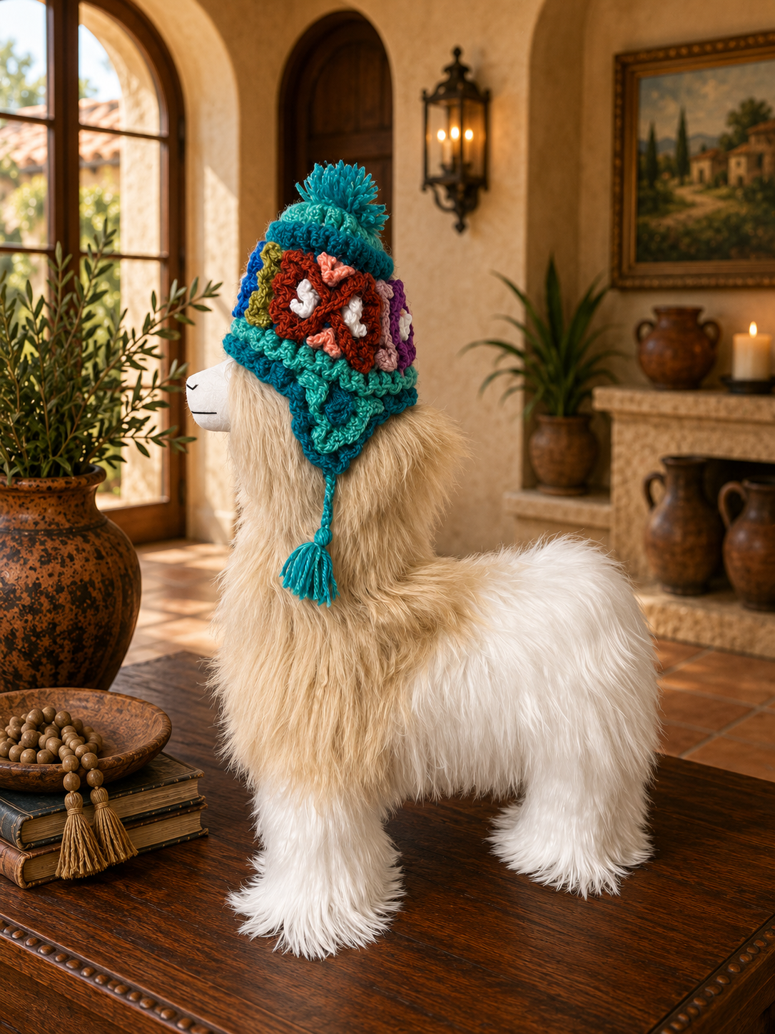 Giant Baby Suri Alpaca Fur Llama — 16” Artisan Collection