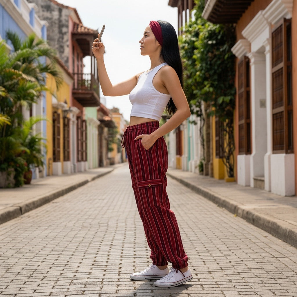 Luxury Boho Resort Harem Pants | Size Medium Coastal Lounge Pants